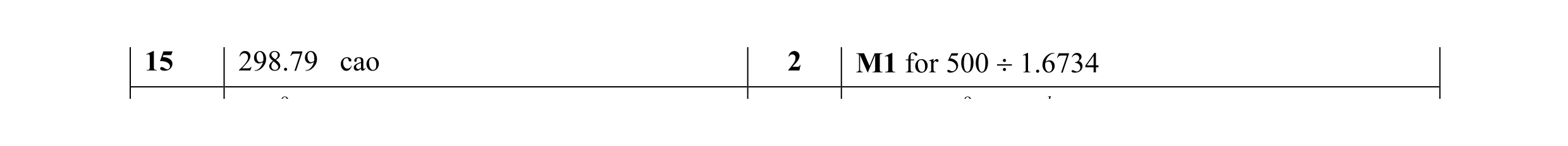 Mark scheme for question 38