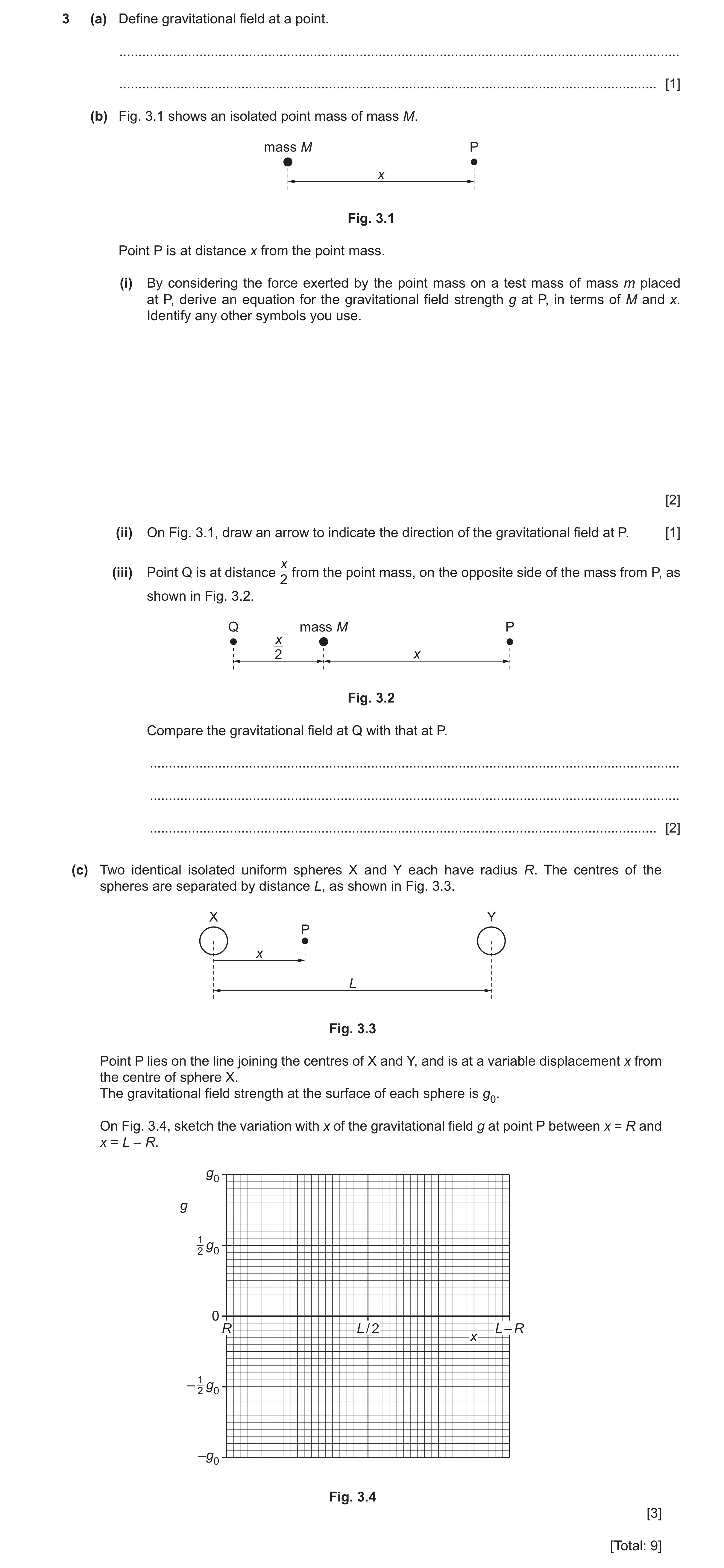Question 22: (a) Define gravitational field at a point. ................................................................................................…