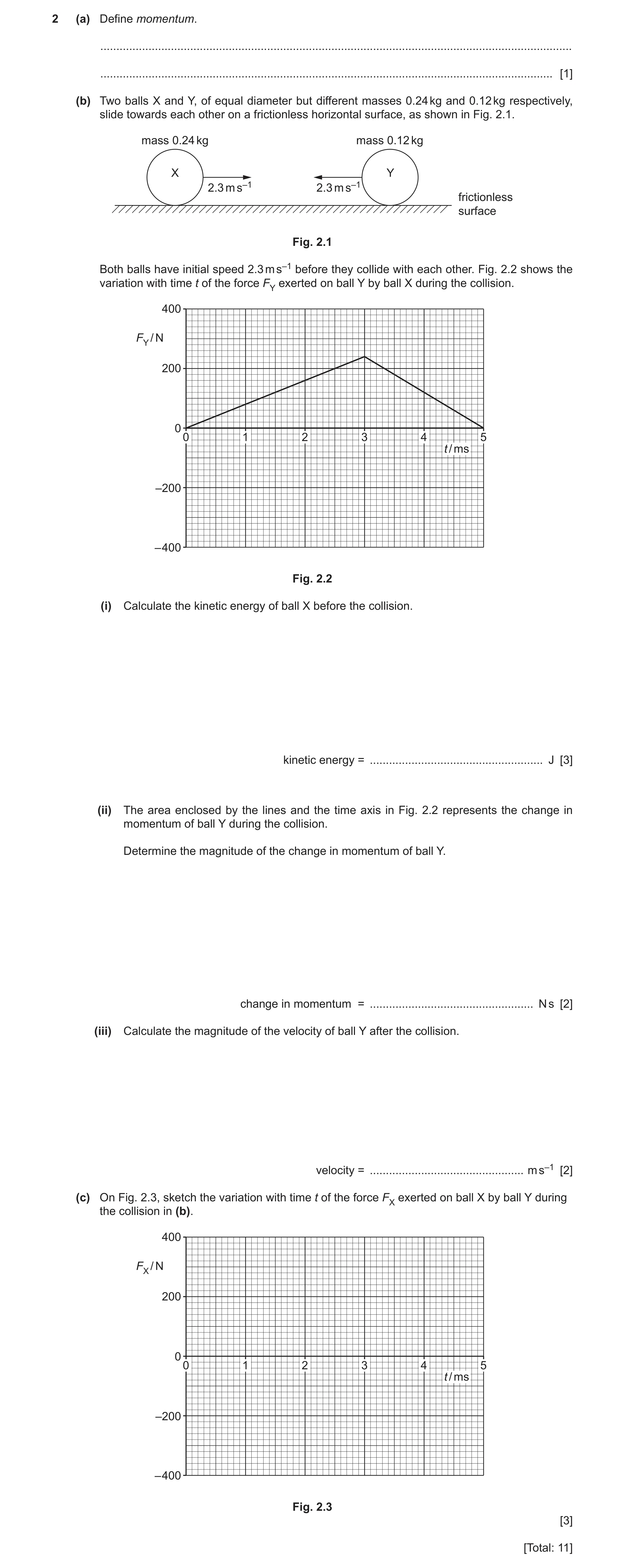 Question 17: (a) Define momentum. ......................................................................................................................…
