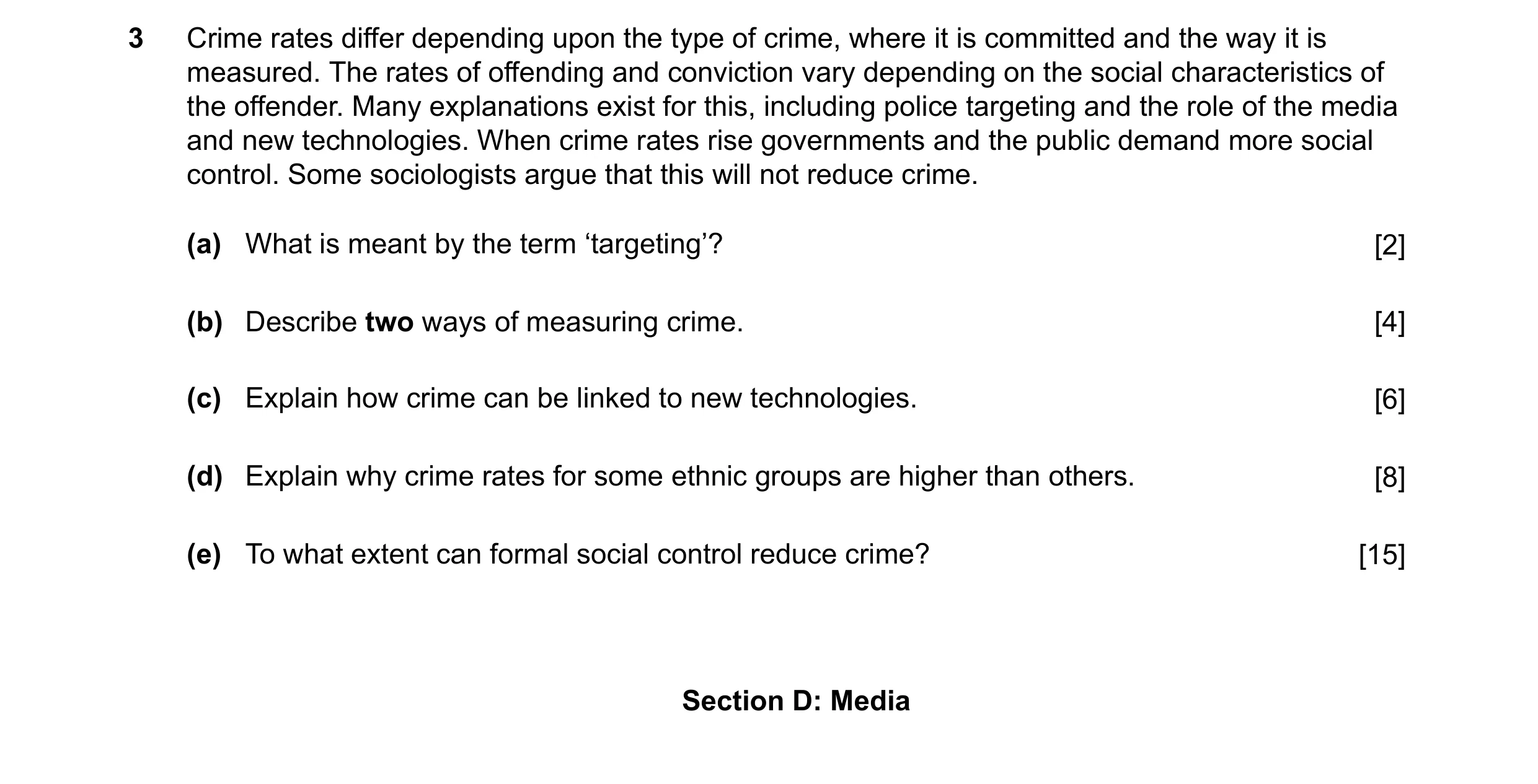 Question 21: Crime rates differ depending upon the type of crime, where it is committed and the way it is measured. The rates of offending and convictio…
