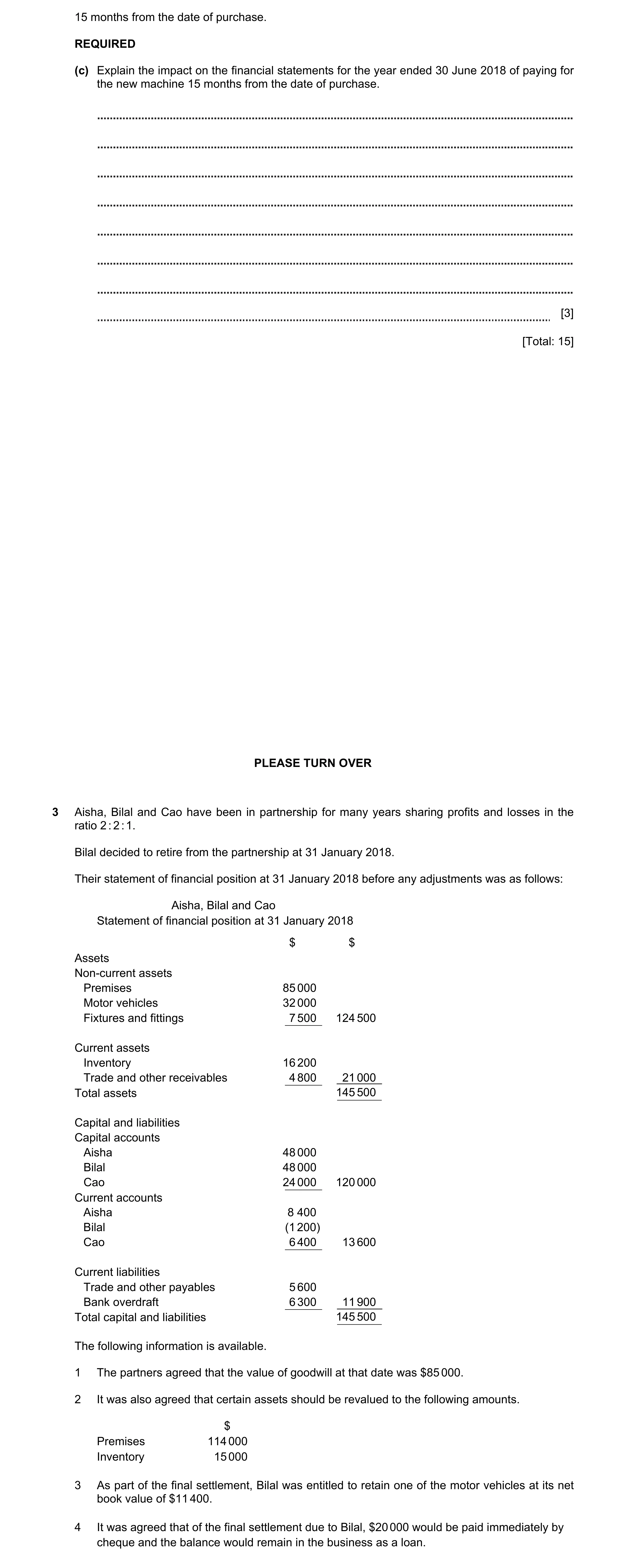 Question 9: months from the date of purchase. REQUIRED (c) Explain the impact on the financial statements for the year ended 30 June 2018 of paying for…