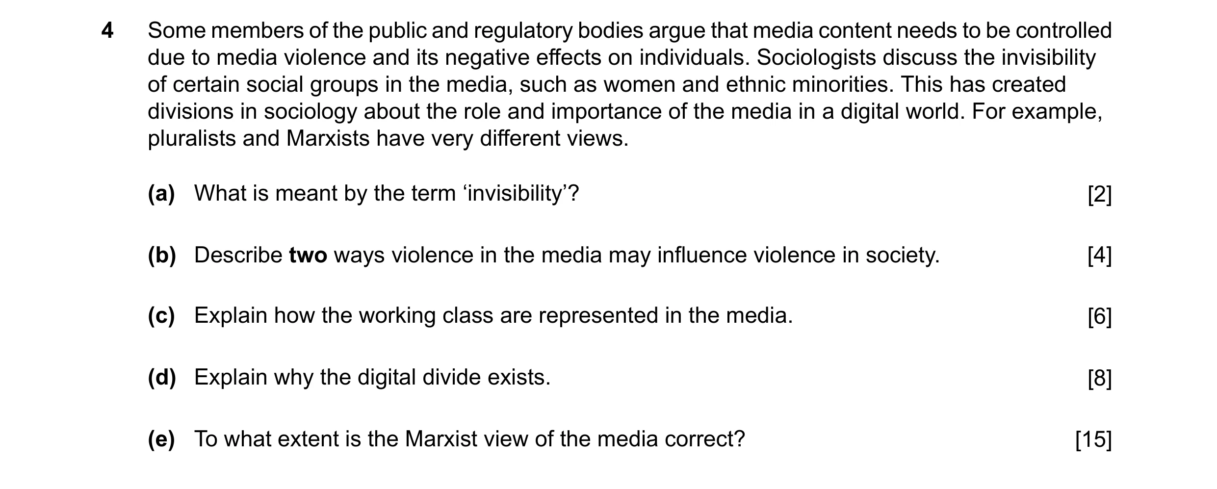 Question 30: Some members of the public and regulatory bodies argue that media content needs to be controlled due to media violence and its negative eff…