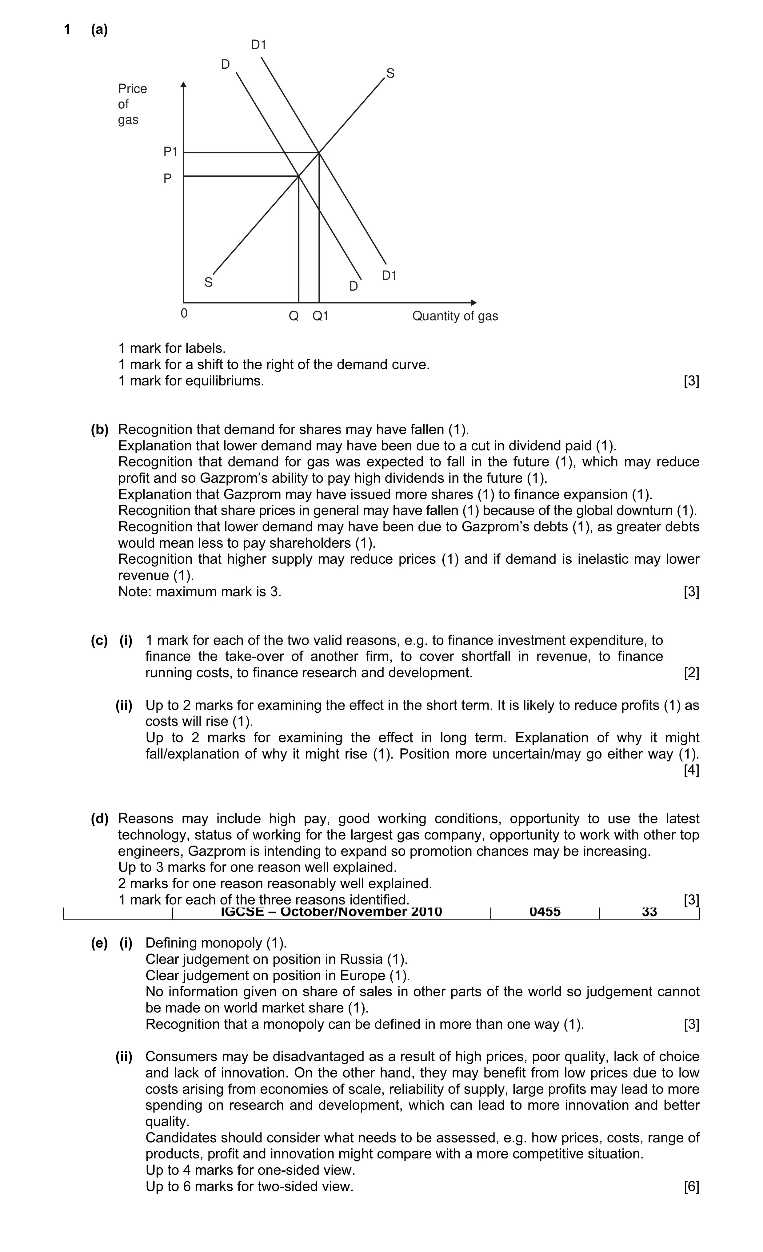 Mark scheme for question 2
