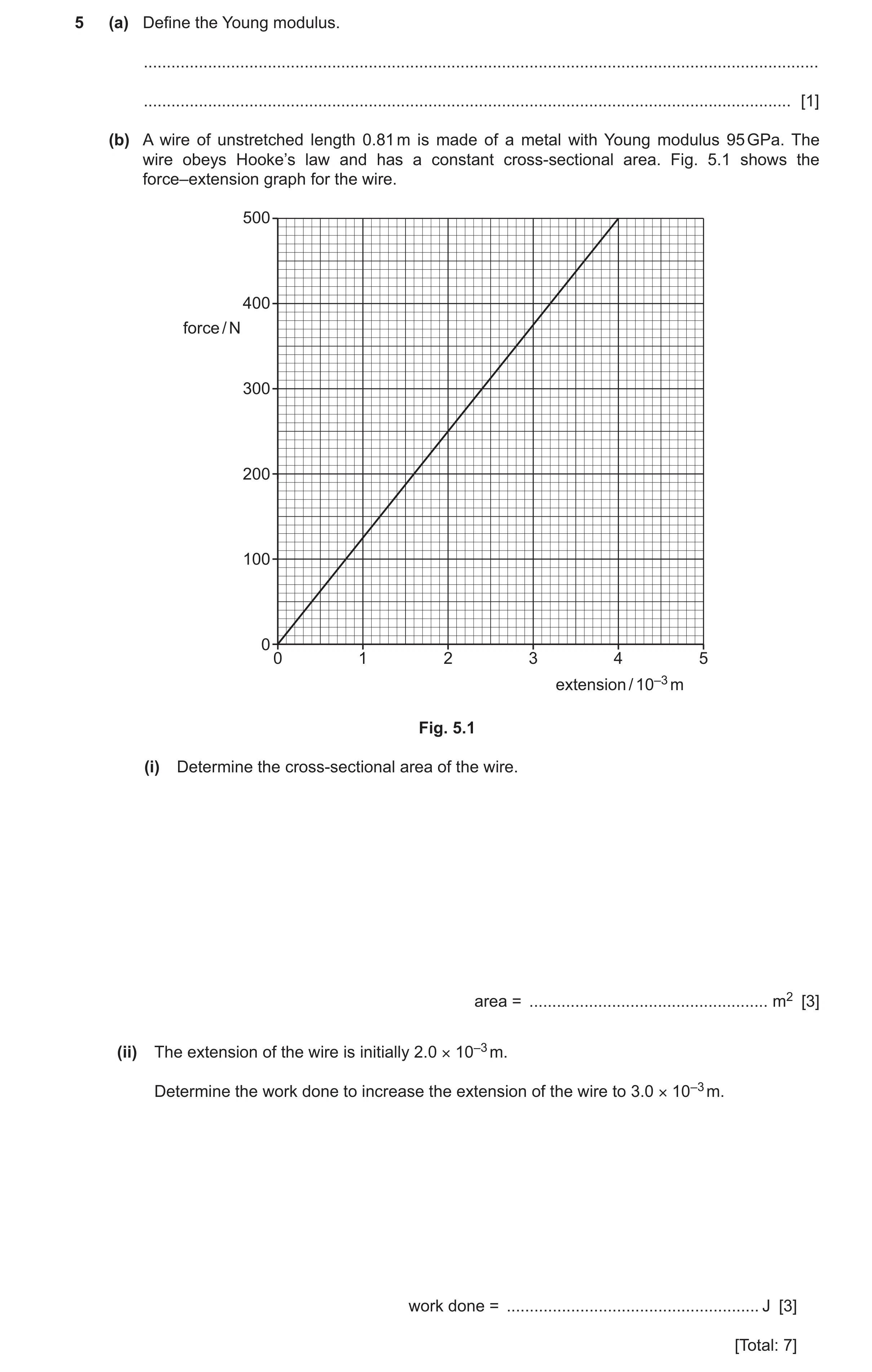 Question 16: (a) Define the Young modulus. .............................................................................................................…