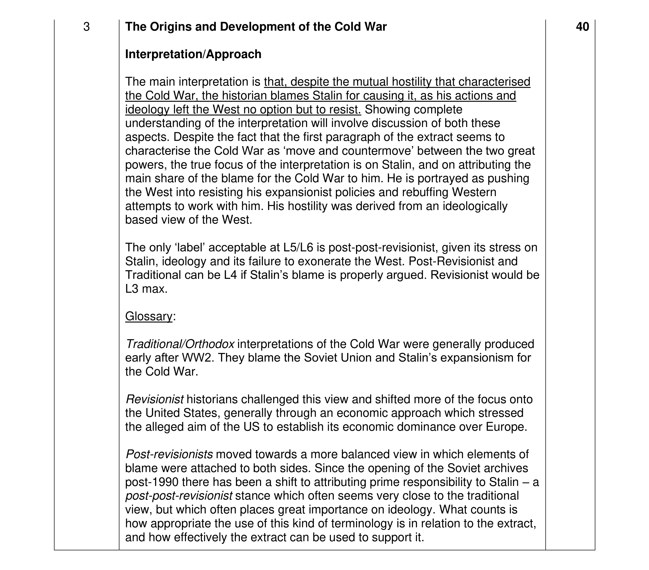 Mark scheme for question 45