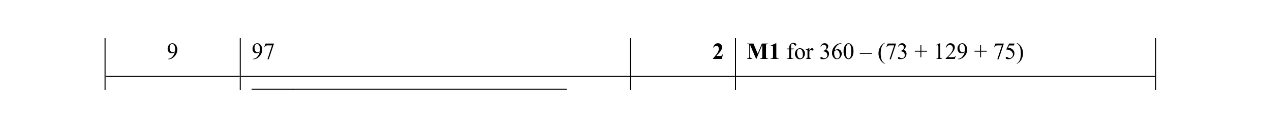 Mark scheme for question 107