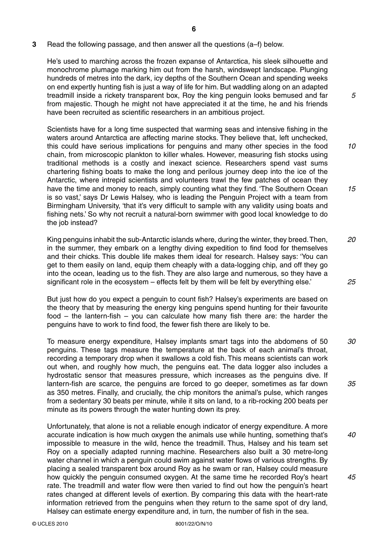 Cambridge A Level General Paper (AS Level only) 8001 2010 Oct/Nov Paper 2 · Variant 2 question paper, page 6 of 8