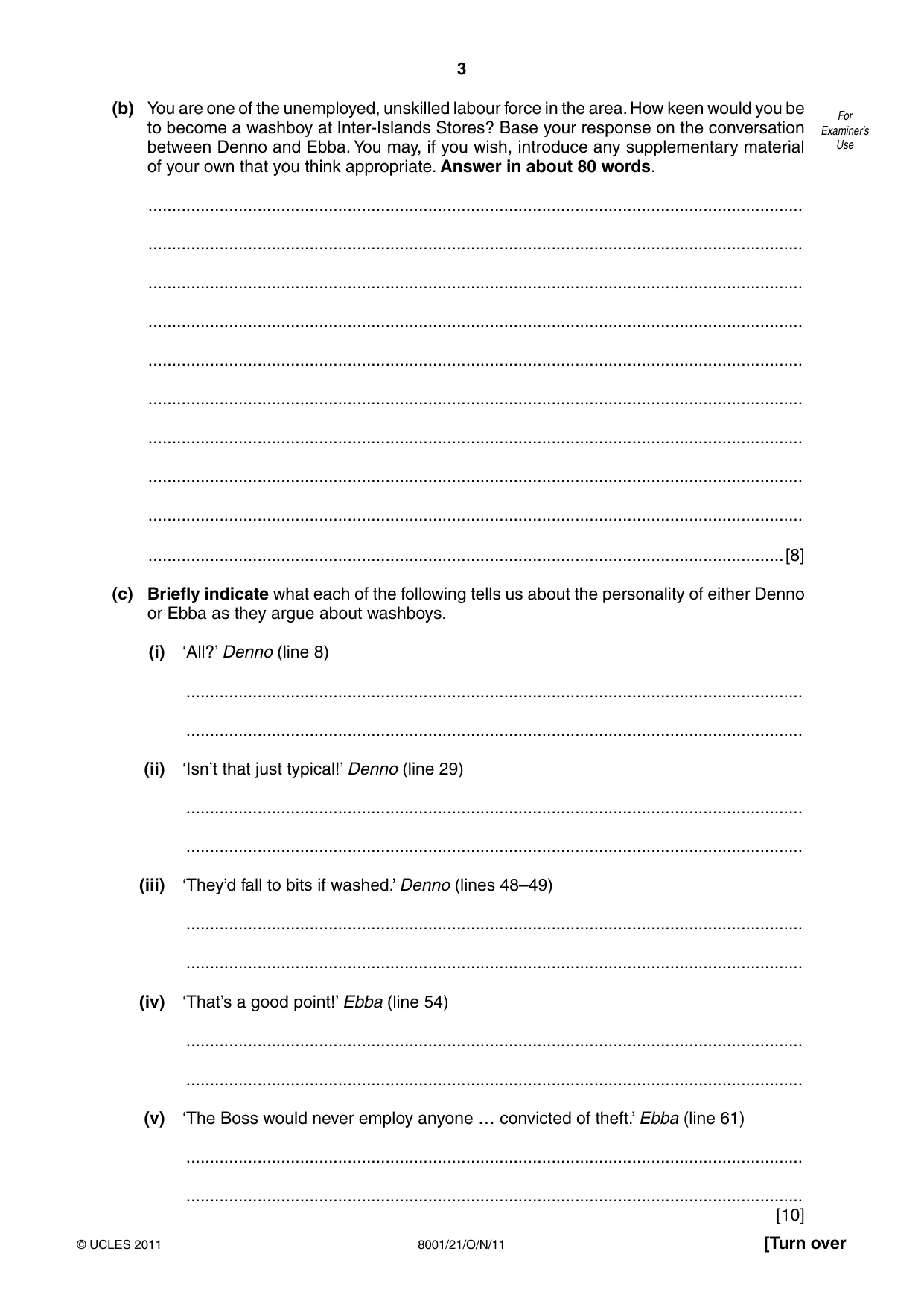 Cambridge A Level General Paper (AS Level only) 8001 2011 Oct/Nov Paper 2 · Variant 1 question paper, page 3 of 12