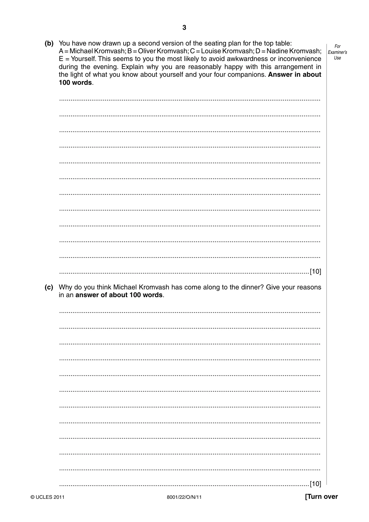 Cambridge A Level General Paper (AS Level only) 8001 2011 Oct/Nov Paper 2 · Variant 2 question paper, page 3 of 12