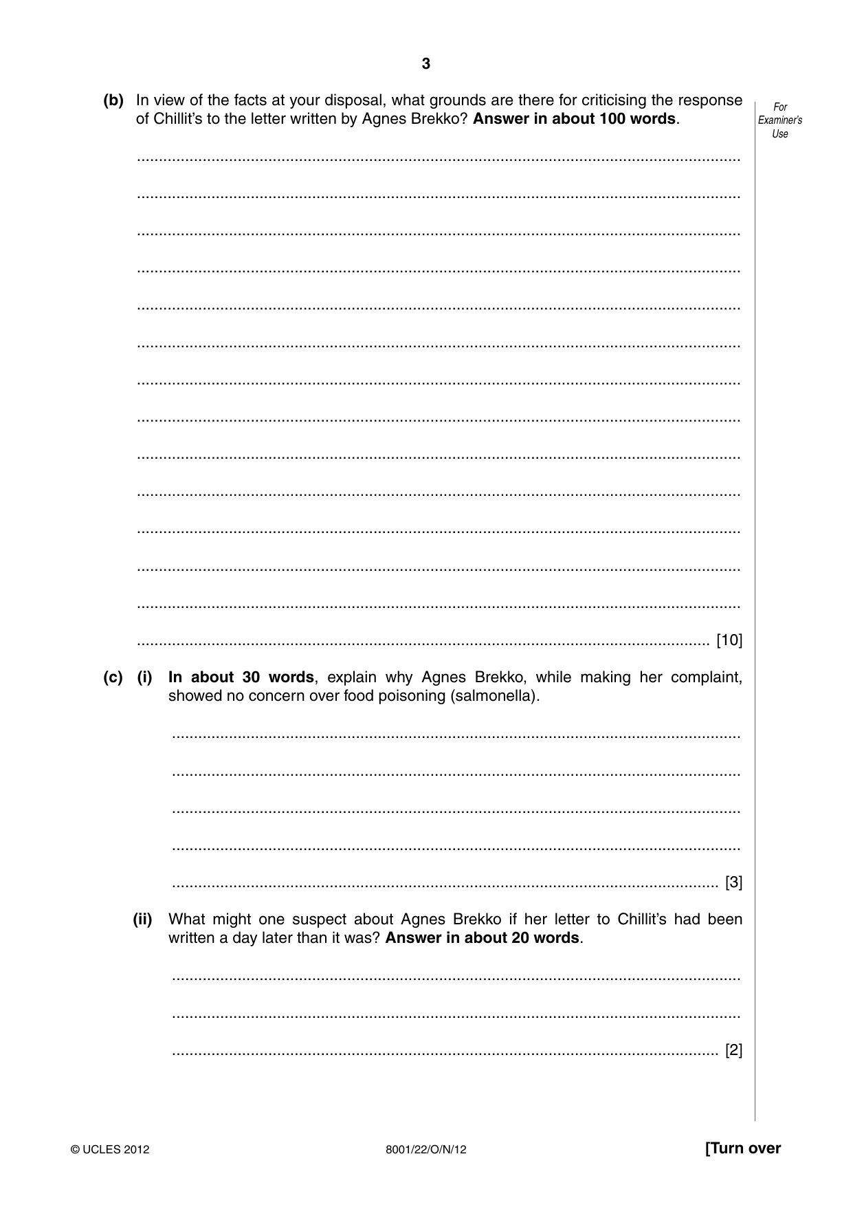 Cambridge A Level General Paper (AS Level only) 8001 2012 Oct/Nov Paper 2 · Variant 2 question paper, page 3 of 12