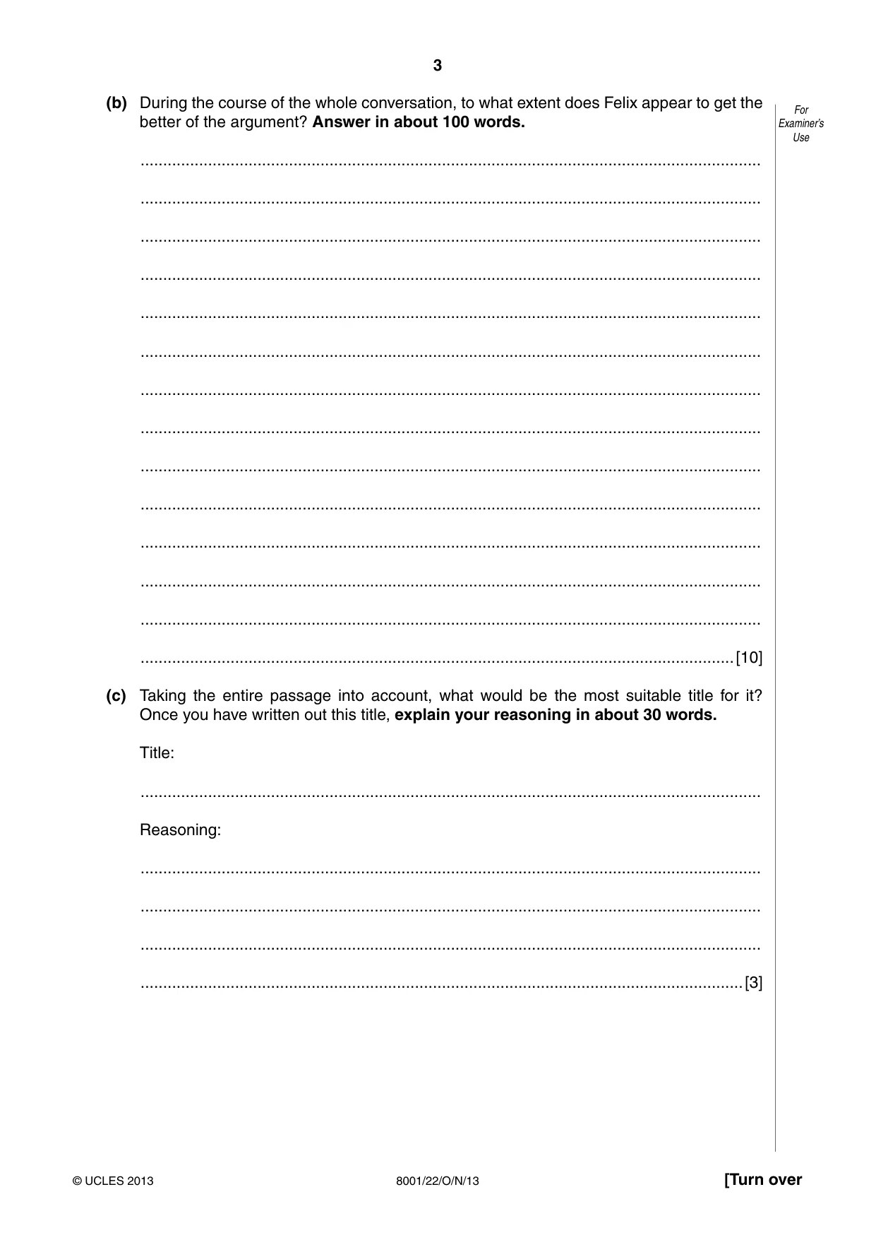 Cambridge A Level General Paper (AS Level only) 8001 2013 Oct/Nov Paper 2 · Variant 2 question paper, page 3 of 12