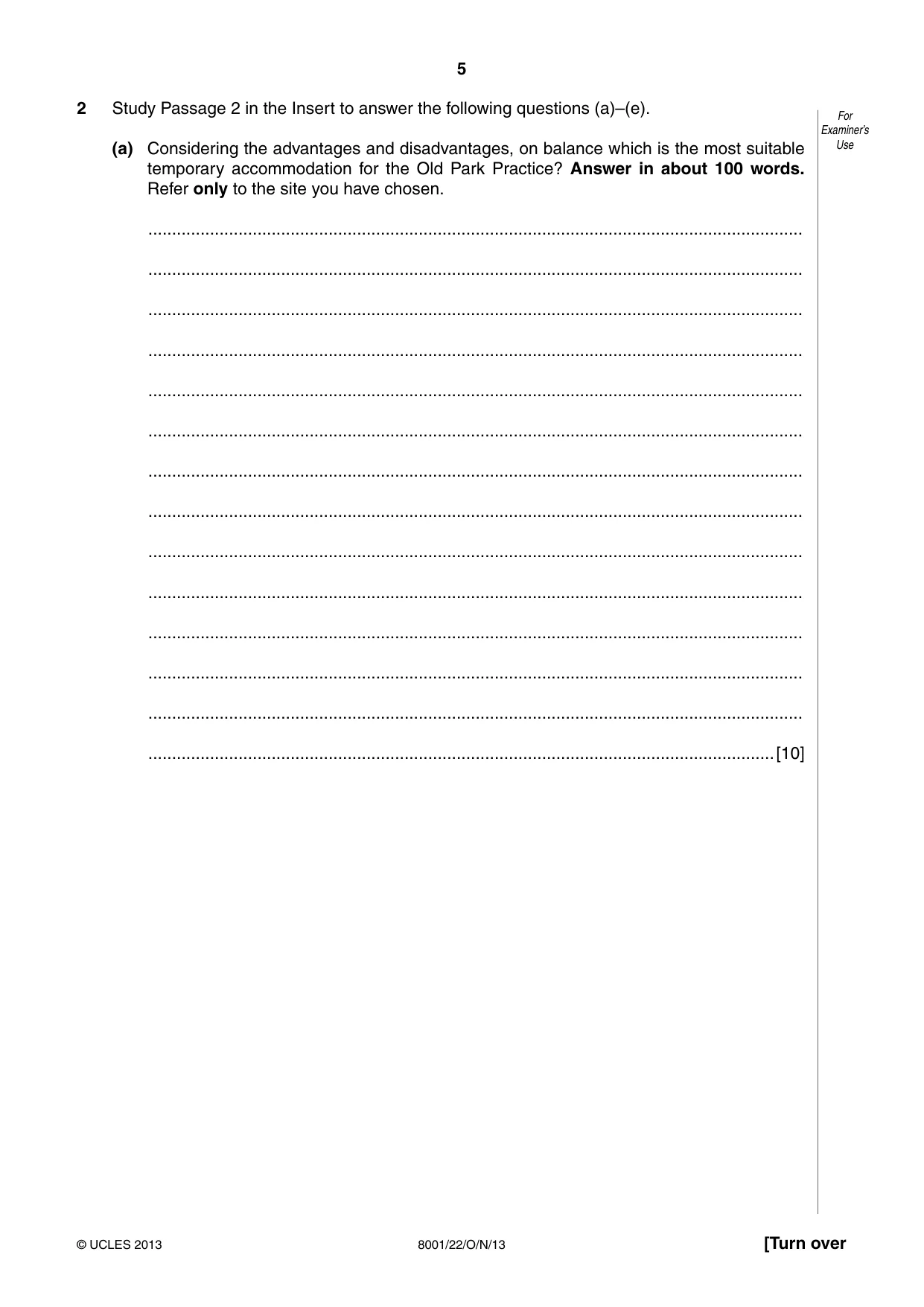 Cambridge A Level General Paper (AS Level only) 8001 2013 Oct/Nov Paper 2 · Variant 2 question paper, page 5 of 12