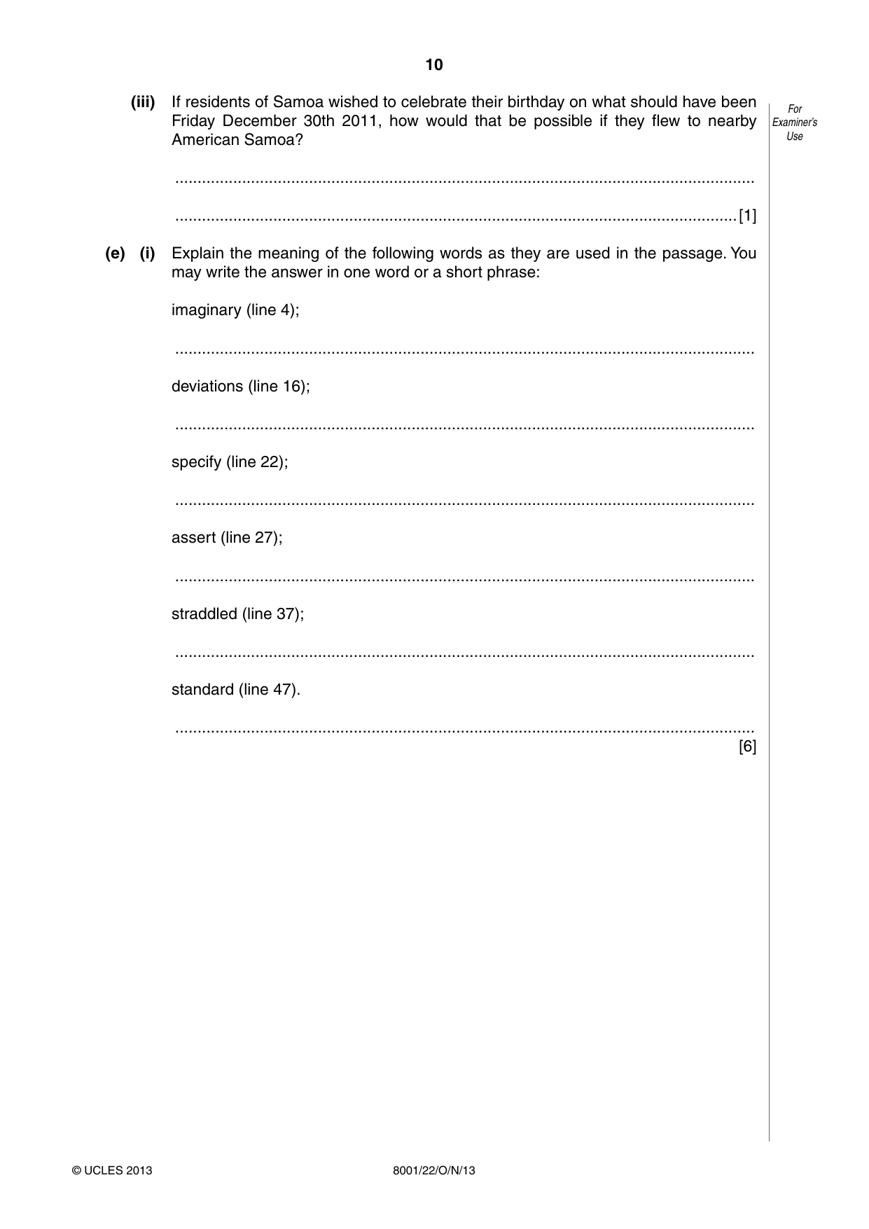 Cambridge A Level General Paper (AS Level only) 8001 2013 Oct/Nov Paper 2 · Variant 2 question paper, page 10 of 12