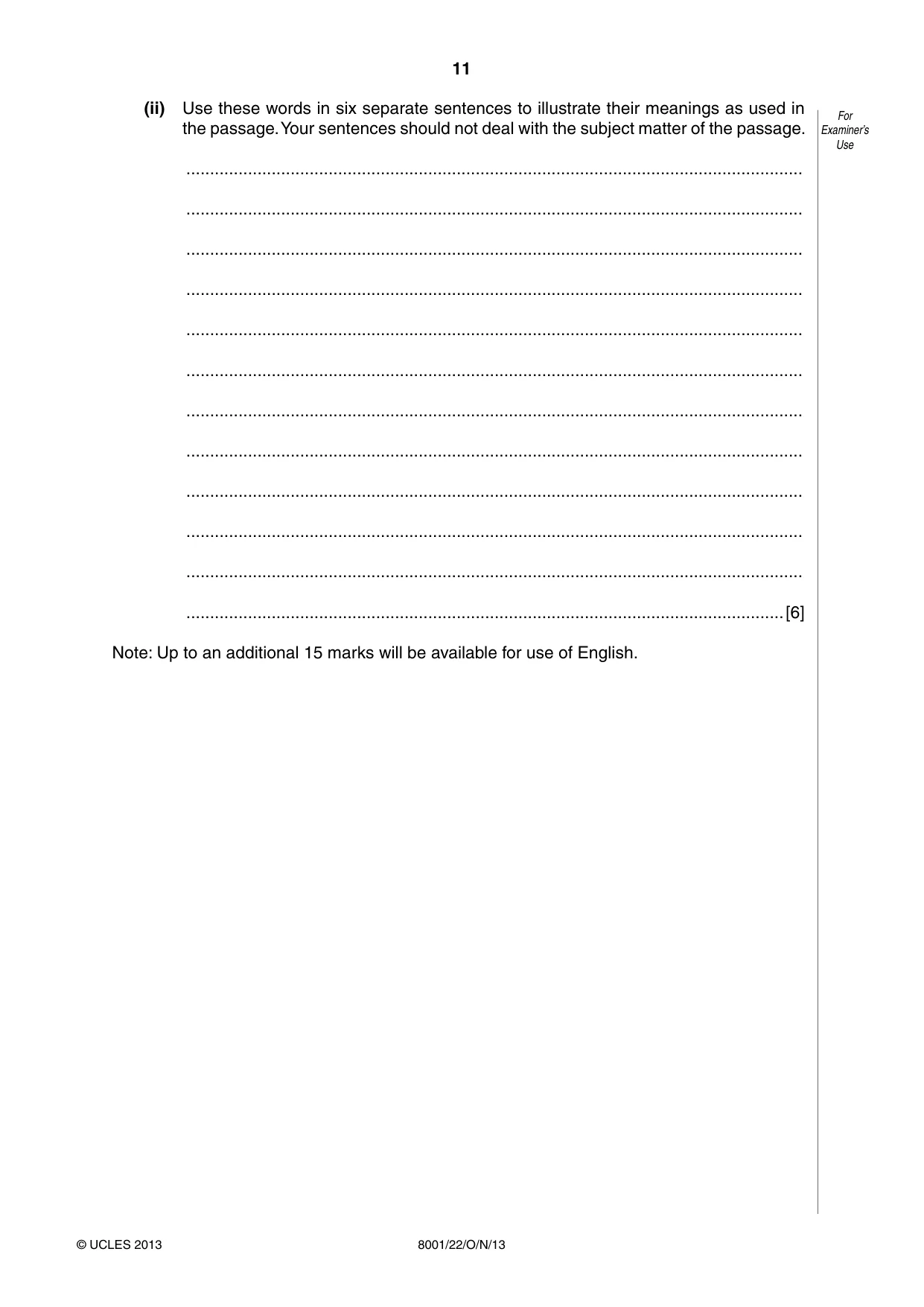 Cambridge A Level General Paper (AS Level only) 8001 2013 Oct/Nov Paper 2 · Variant 2 question paper, page 11 of 12