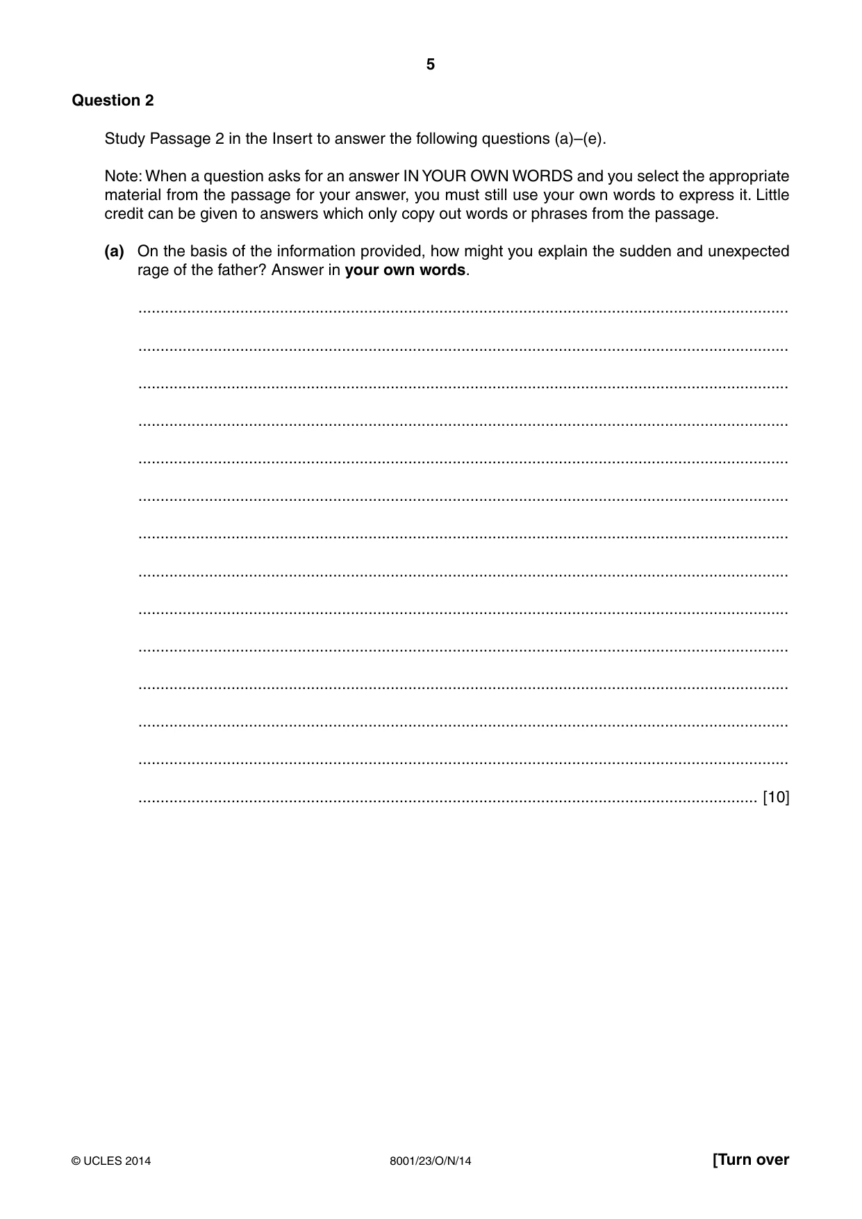 Cambridge A Level General Paper (AS Level only) 8001 2014 Oct/Nov Paper 2 · Variant 3 question paper, page 5 of 12