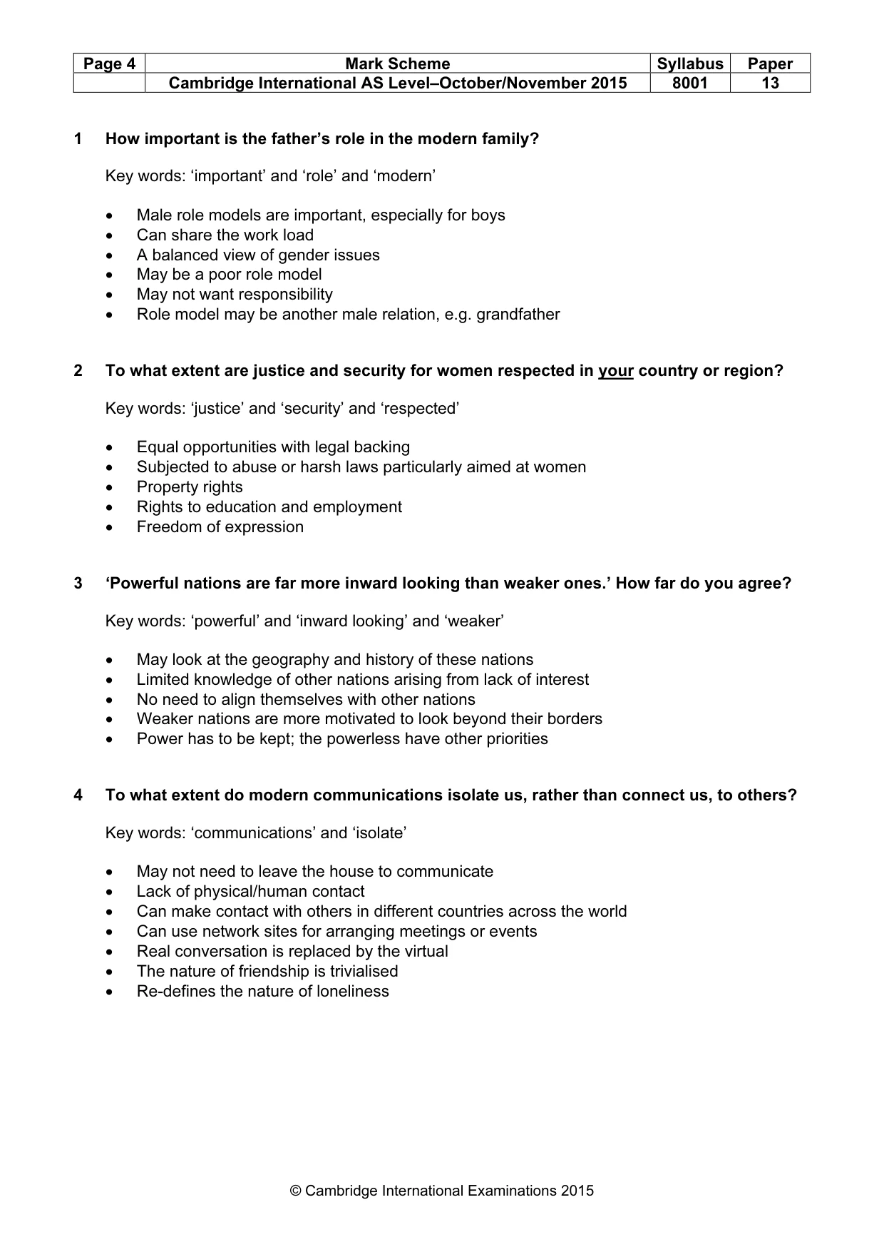 Mark scheme, page 4 of 6