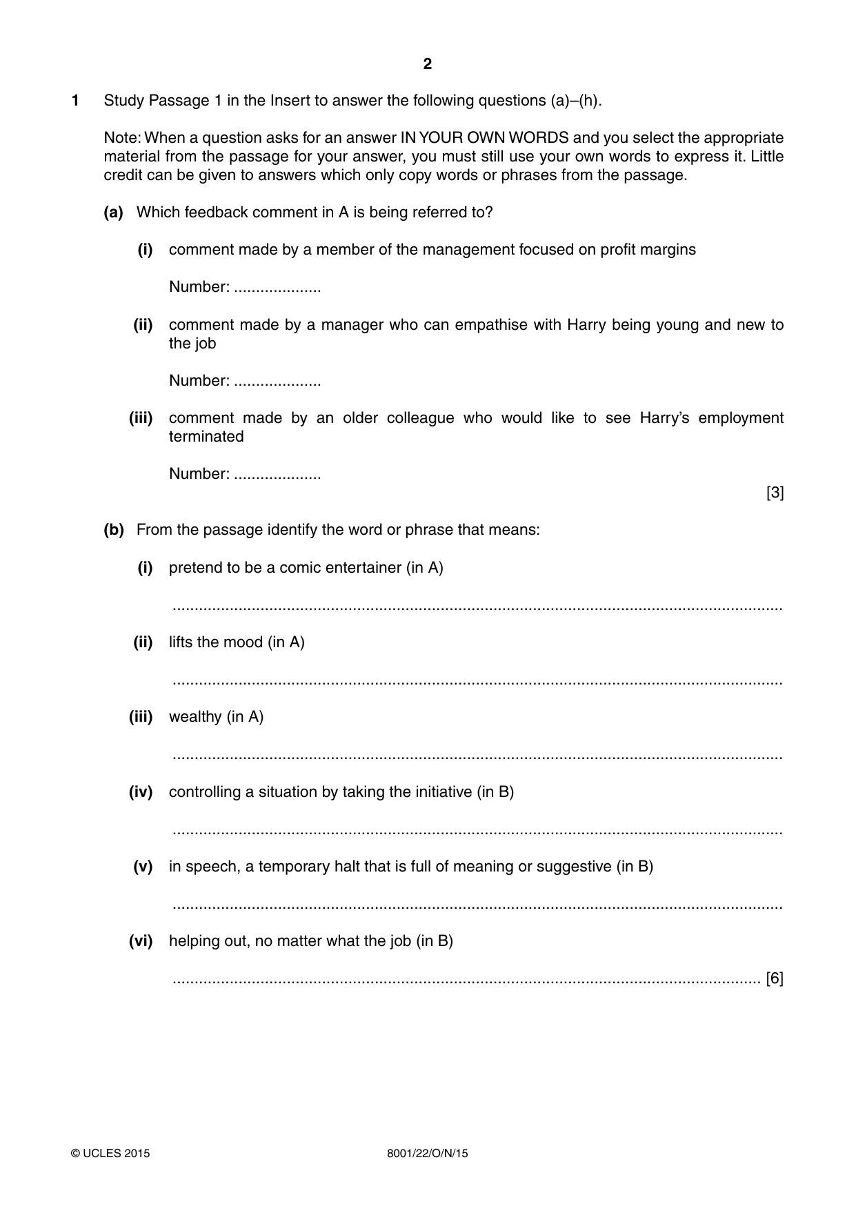 Cambridge A Level General Paper (AS Level only) 8001 2015 Oct/Nov Paper 2 · Variant 2 question paper, page 2 of 12
