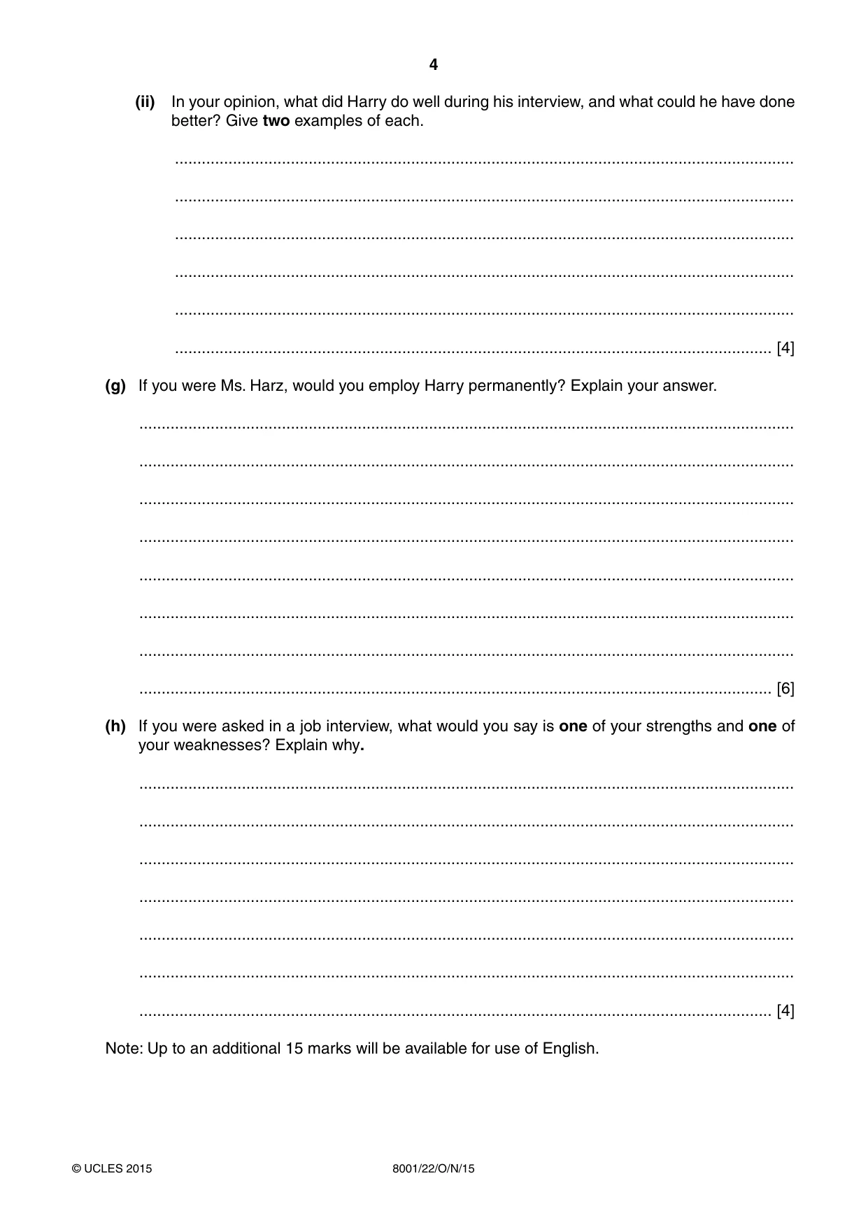 Cambridge A Level General Paper (AS Level only) 8001 2015 Oct/Nov Paper 2 · Variant 2 question paper, page 4 of 12
