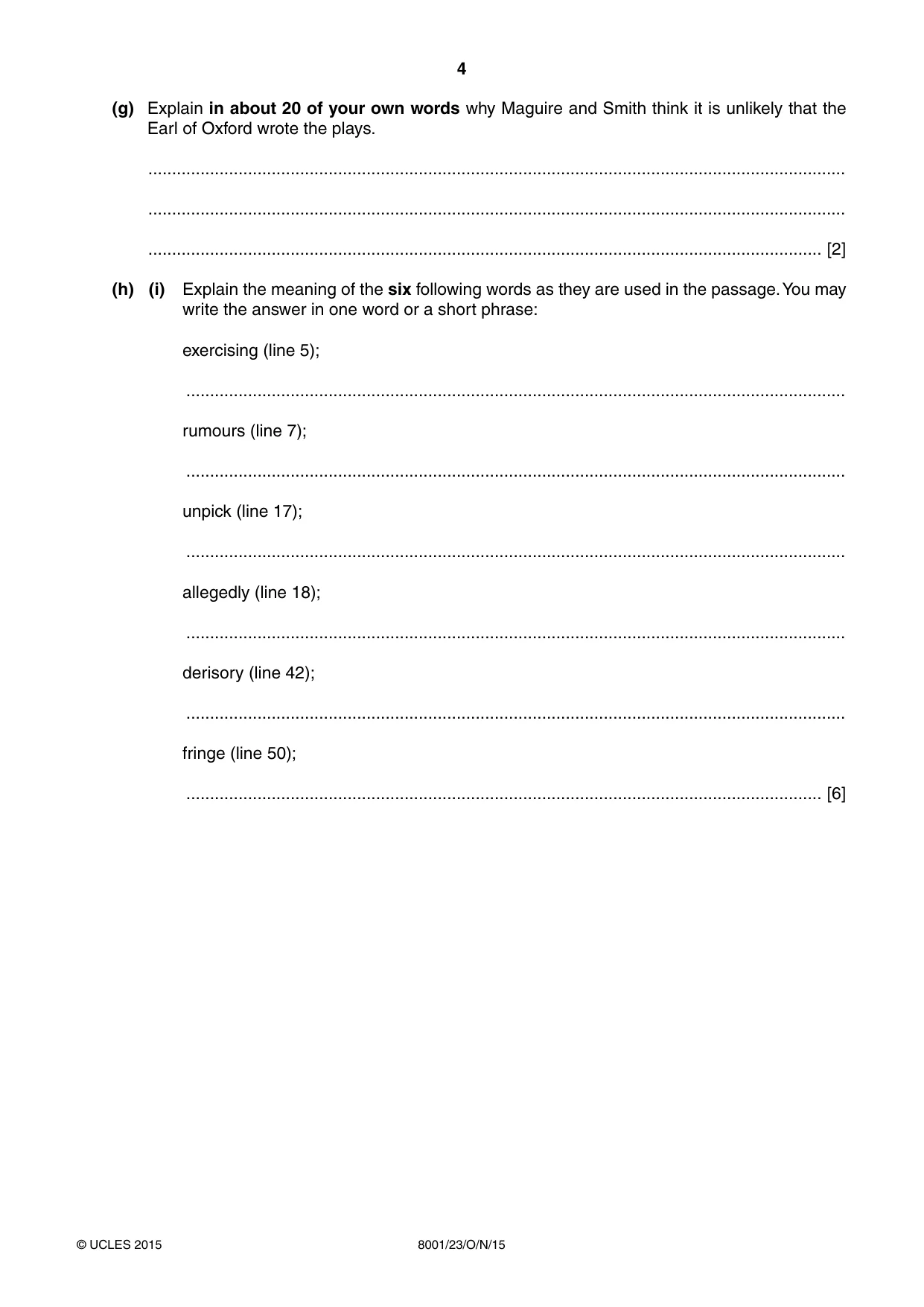 Cambridge A Level General Paper (AS Level only) 8001 2015 Oct/Nov Paper 2 · Variant 3 question paper, page 4 of 12