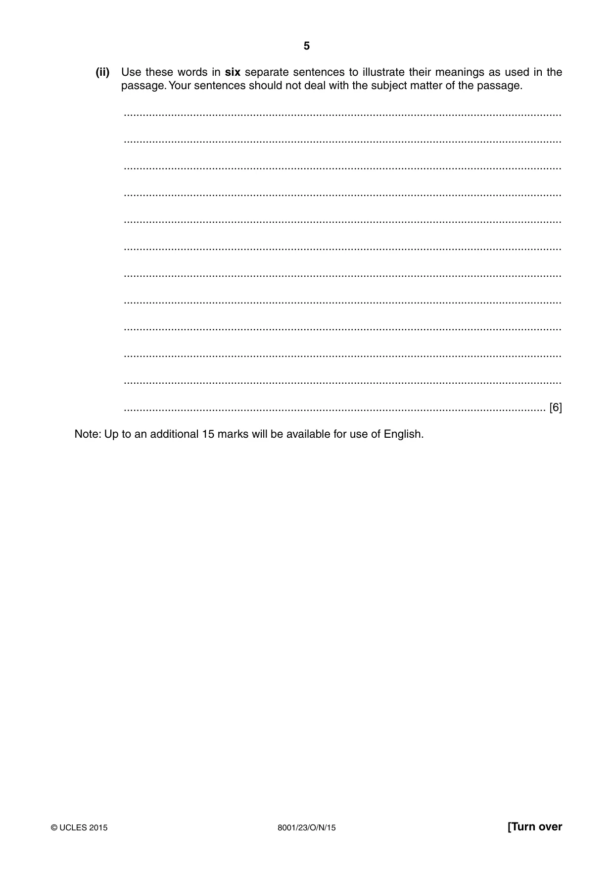 Cambridge A Level General Paper (AS Level only) 8001 2015 Oct/Nov Paper 2 · Variant 3 question paper, page 5 of 12