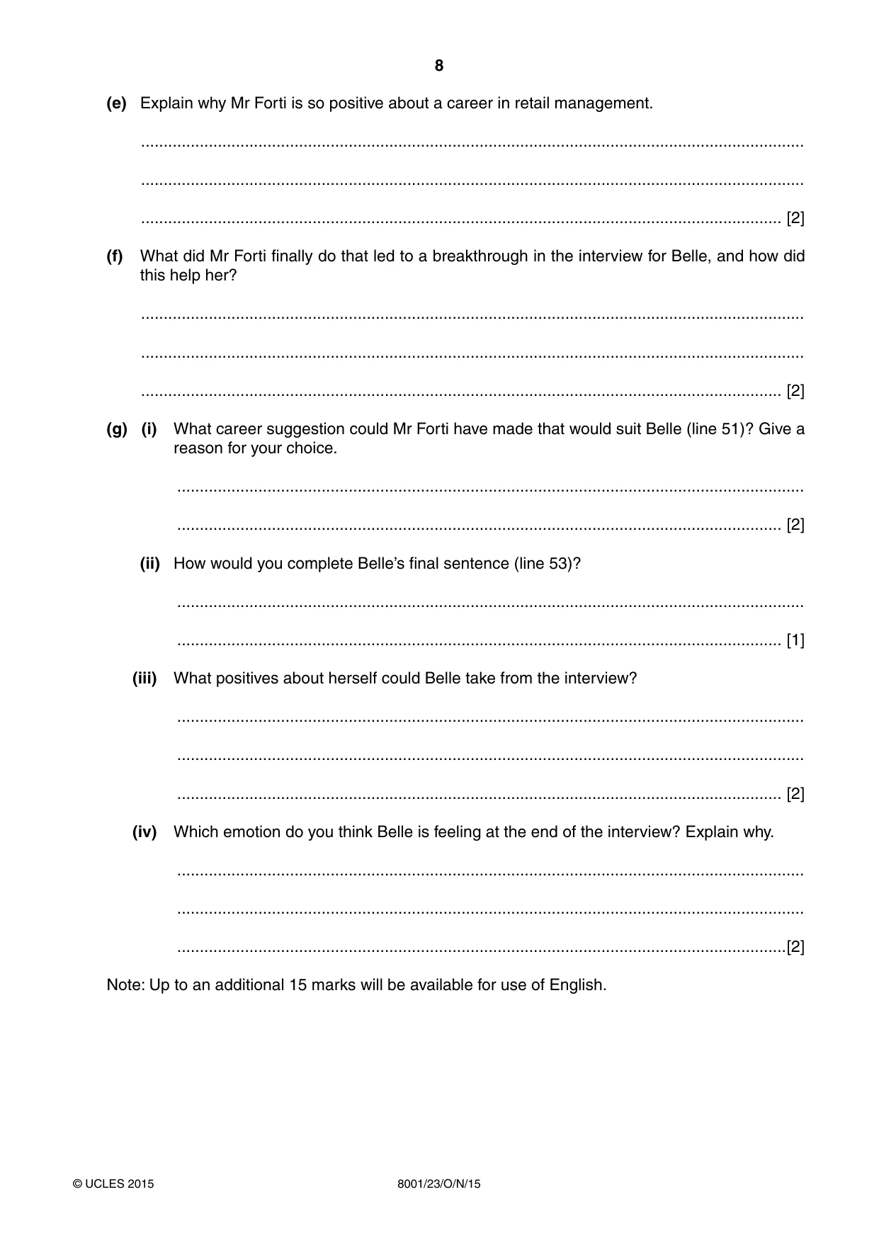 Cambridge A Level General Paper (AS Level only) 8001 2015 Oct/Nov Paper 2 · Variant 3 question paper, page 8 of 12
