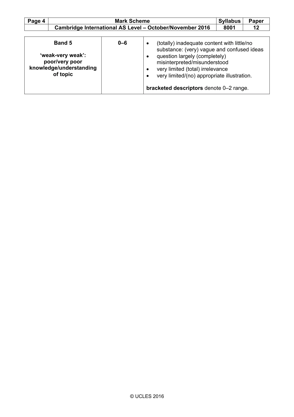 Mark scheme, page 4 of 9