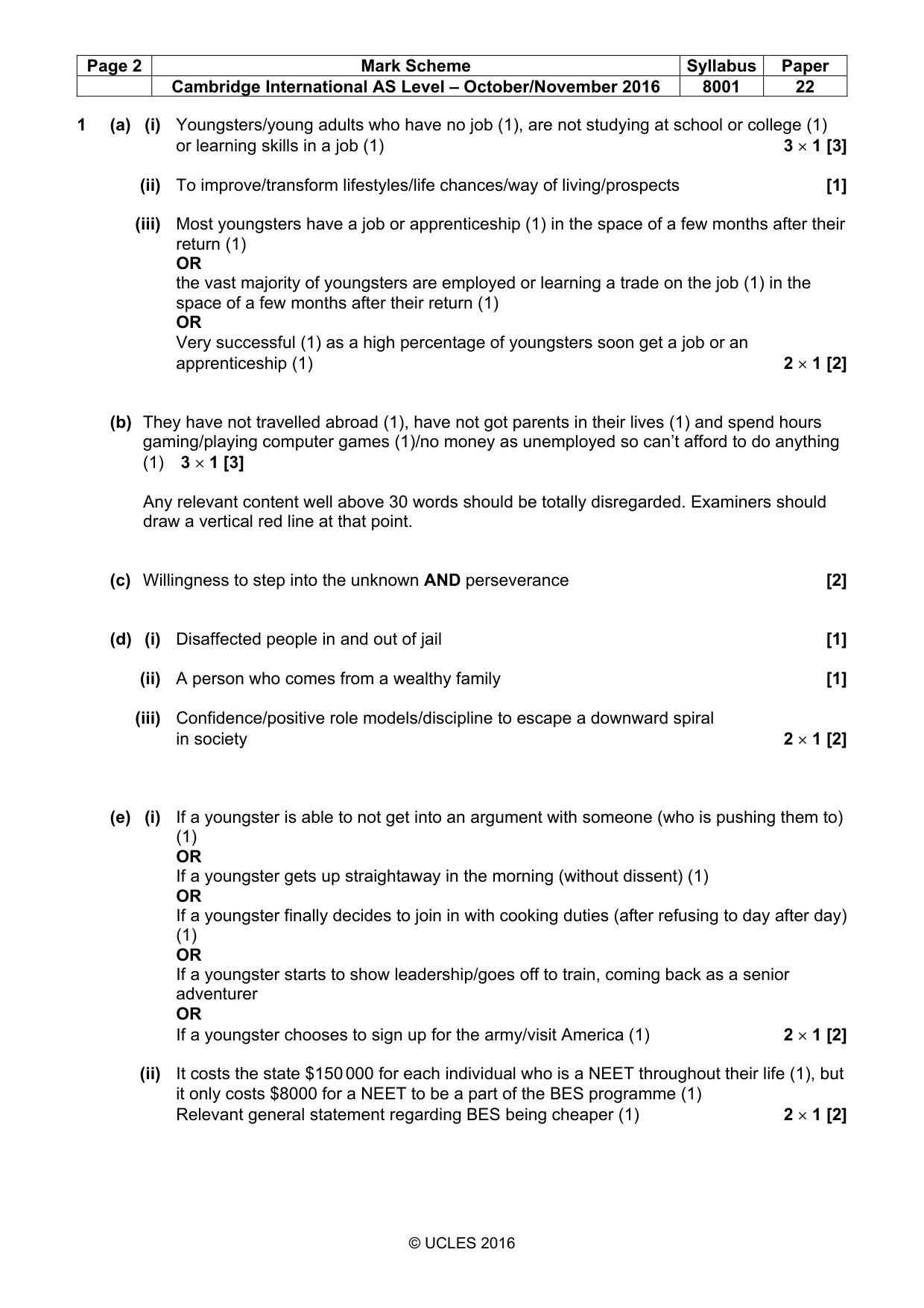 Mark scheme, page 2 of 8