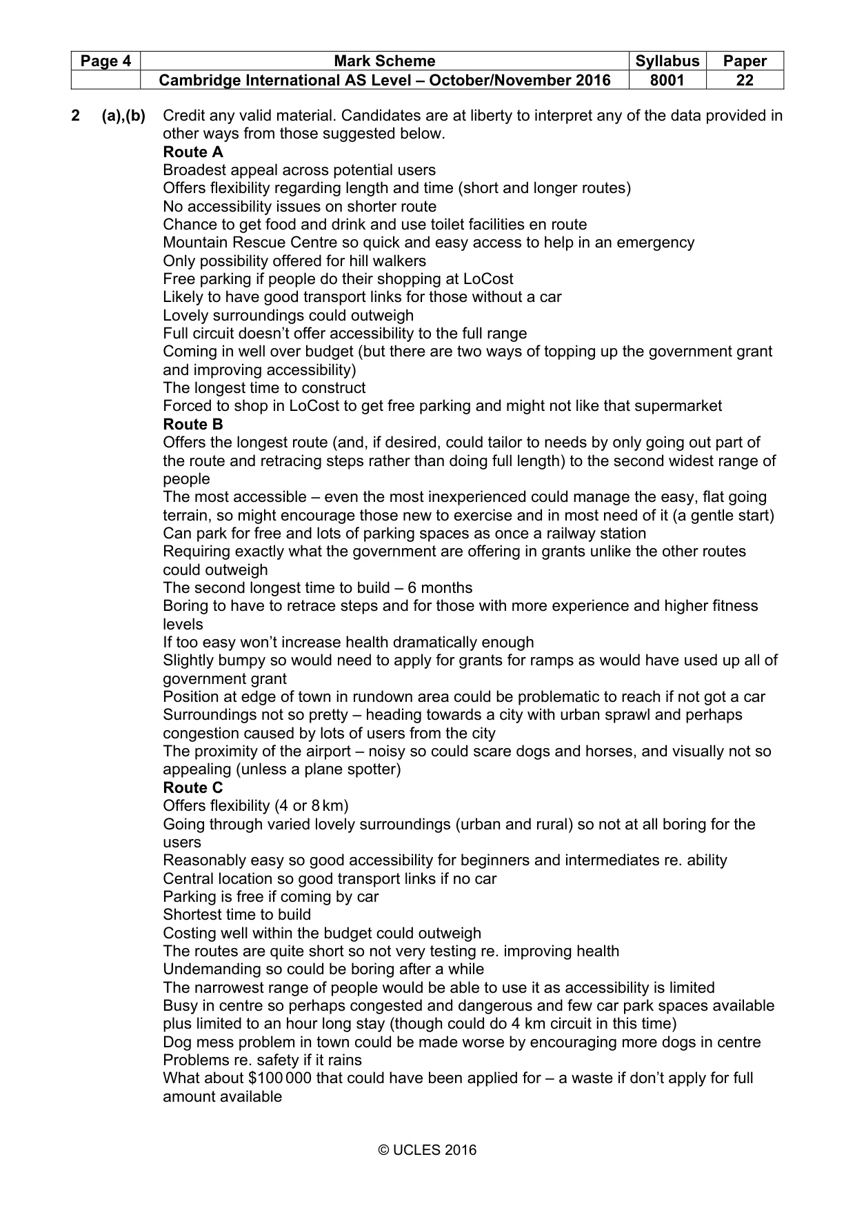 Mark scheme, page 4 of 8