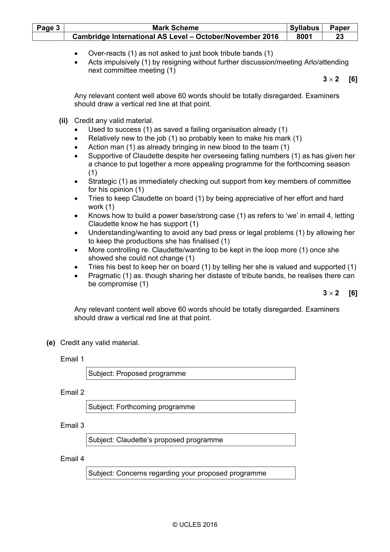 Mark scheme, page 3 of 7