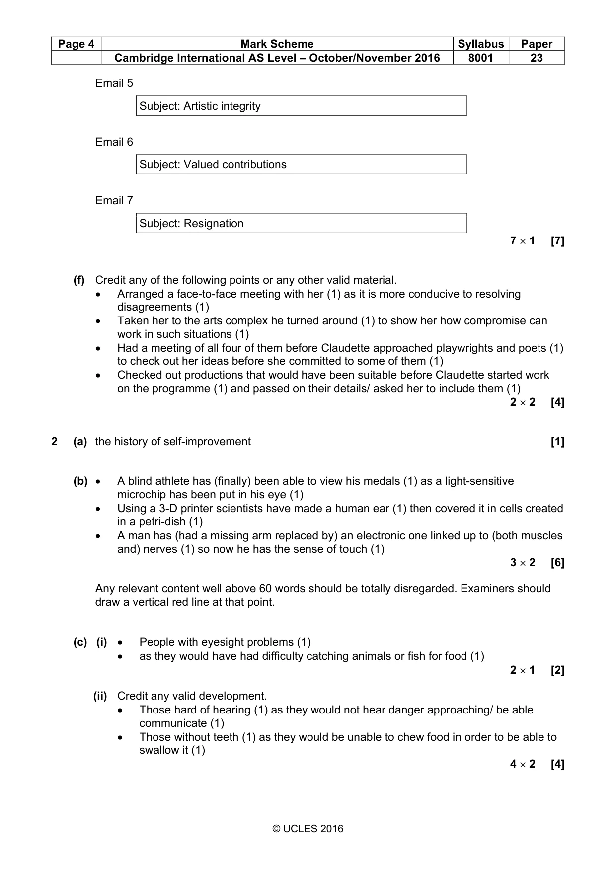 Mark scheme, page 4 of 7