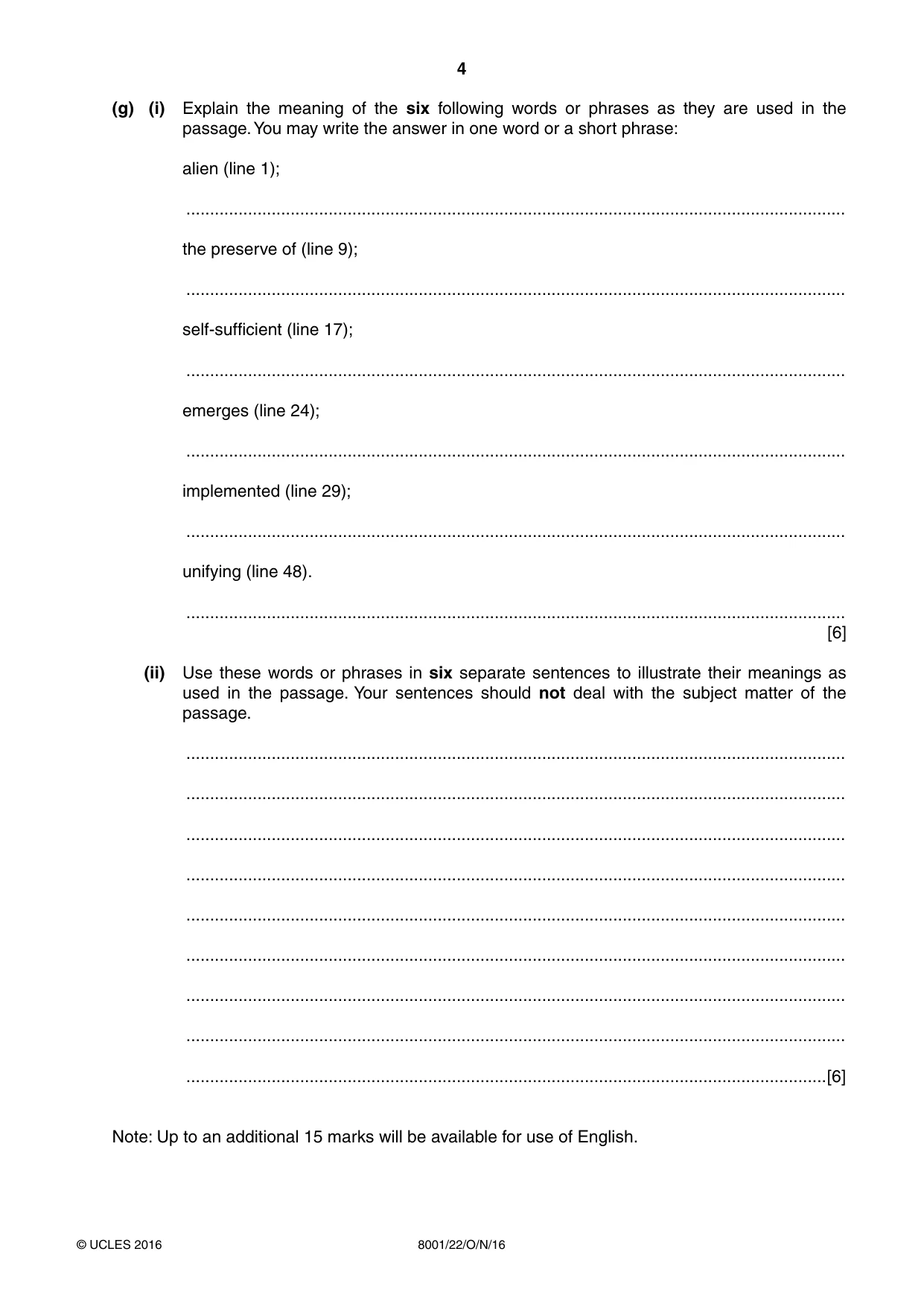 Cambridge A Level General Paper (AS Level only) 8001 2016 Oct/Nov Paper 2 · Variant 2 question paper, page 4 of 12