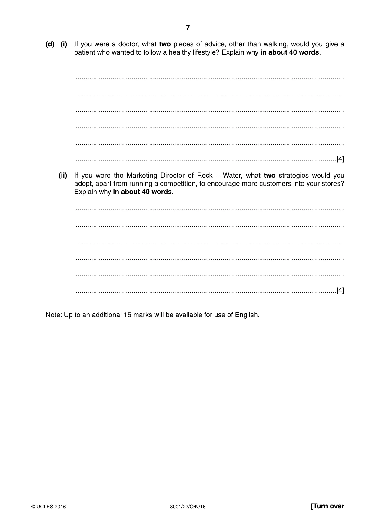 Cambridge A Level General Paper (AS Level only) 8001 2016 Oct/Nov Paper 2 · Variant 2 question paper, page 7 of 12