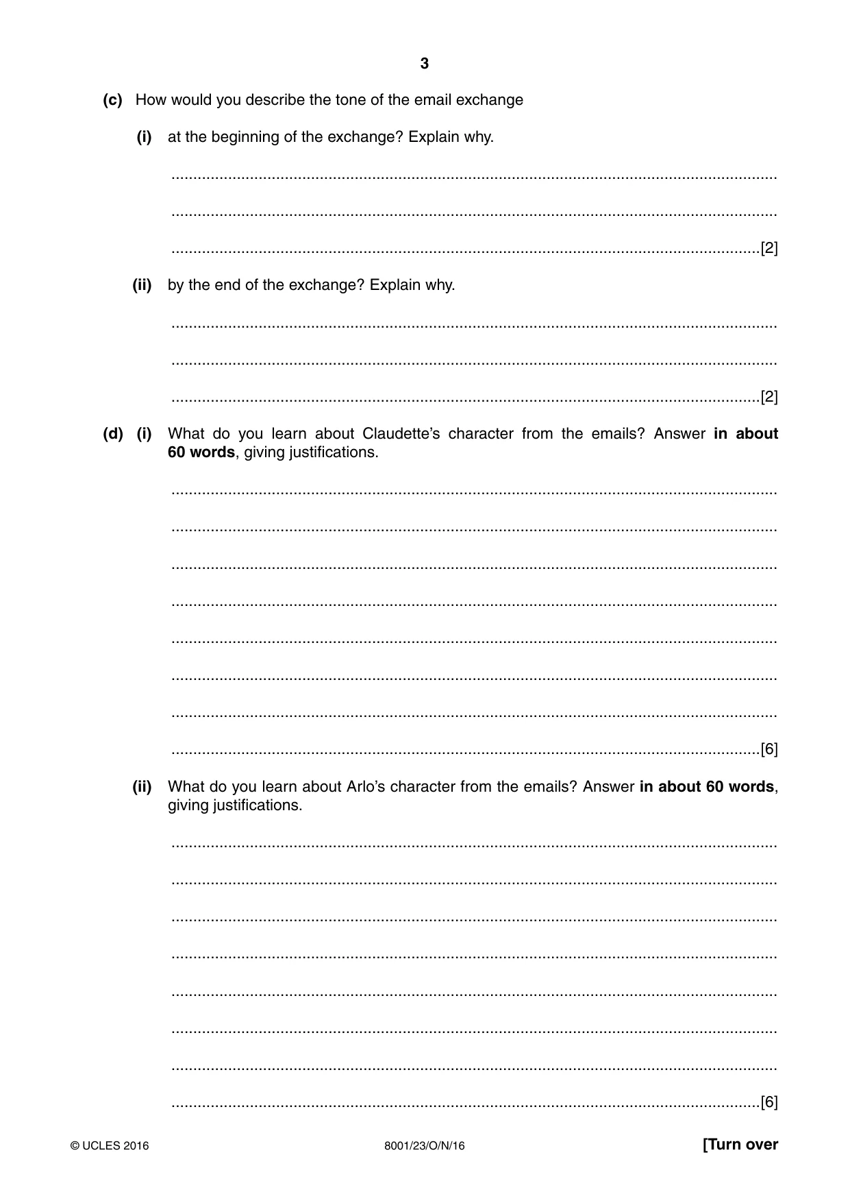 Cambridge A Level General Paper (AS Level only) 8001 2016 Oct/Nov Paper 2 · Variant 3 question paper, page 3 of 12