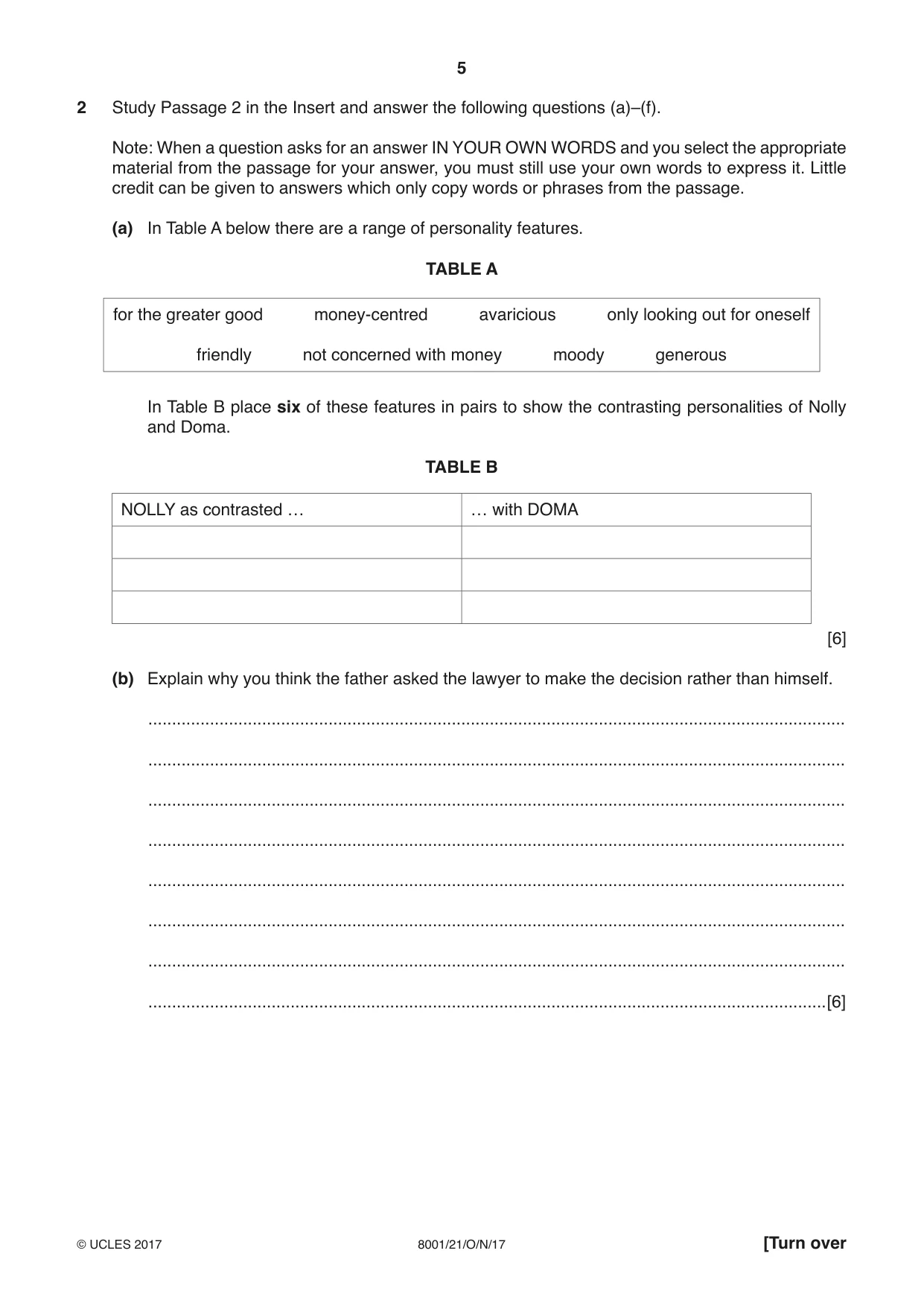 Cambridge A Level General Paper (AS Level only) 8001 2017 Oct/Nov Paper 2 · Variant 1 question paper, page 5 of 12