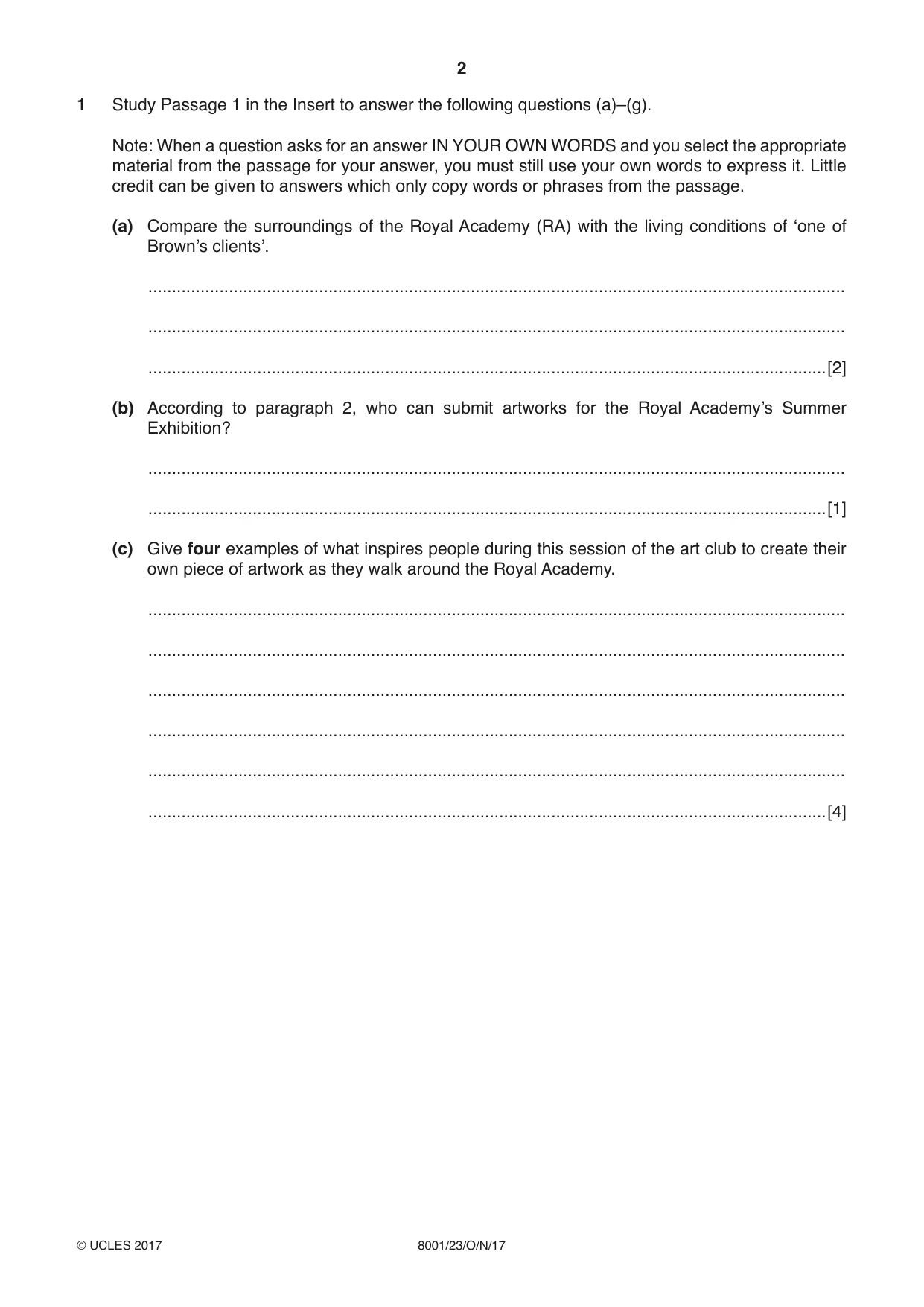 Cambridge A Level General Paper (AS Level only) 8001 2017 Oct/Nov Paper 2 · Variant 3 question paper, page 2 of 12