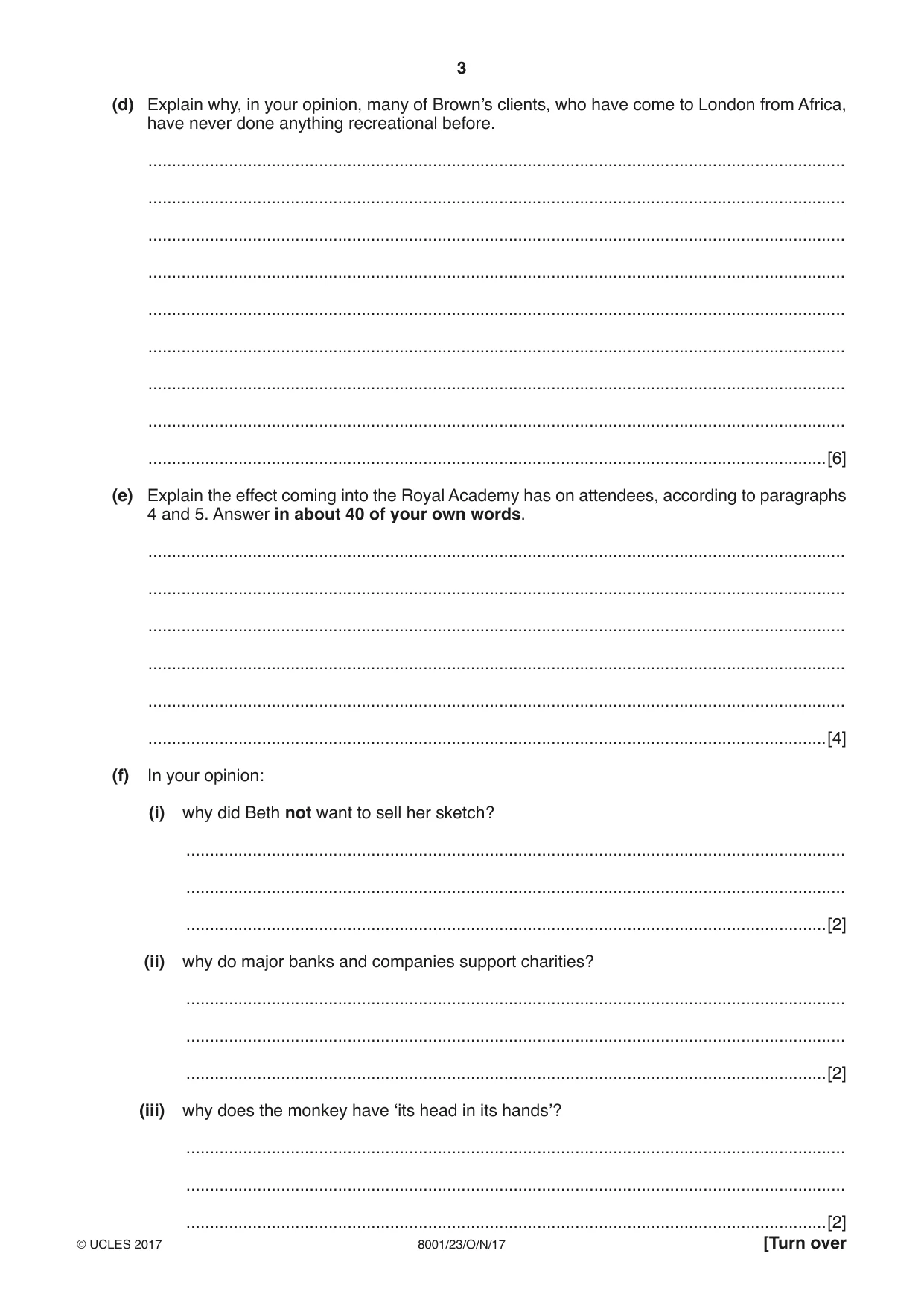 Cambridge A Level General Paper (AS Level only) 8001 2017 Oct/Nov Paper 2 · Variant 3 question paper, page 3 of 12