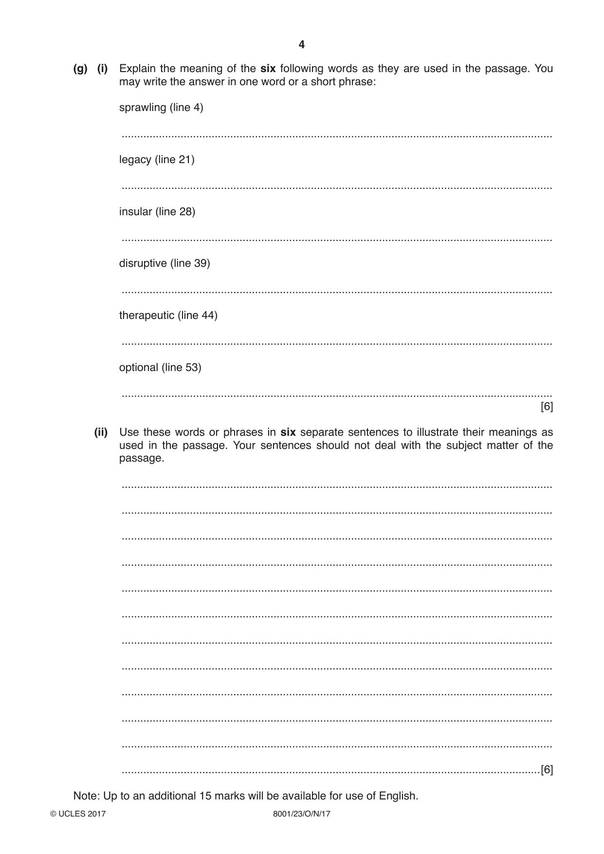 Cambridge A Level General Paper (AS Level only) 8001 2017 Oct/Nov Paper 2 · Variant 3 question paper, page 4 of 12