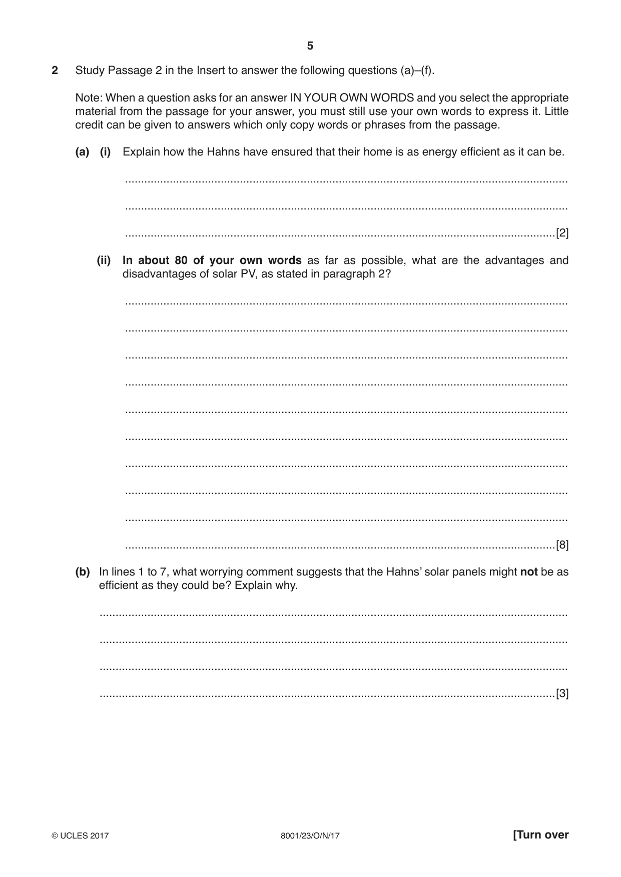 Cambridge A Level General Paper (AS Level only) 8001 2017 Oct/Nov Paper 2 · Variant 3 question paper, page 5 of 12