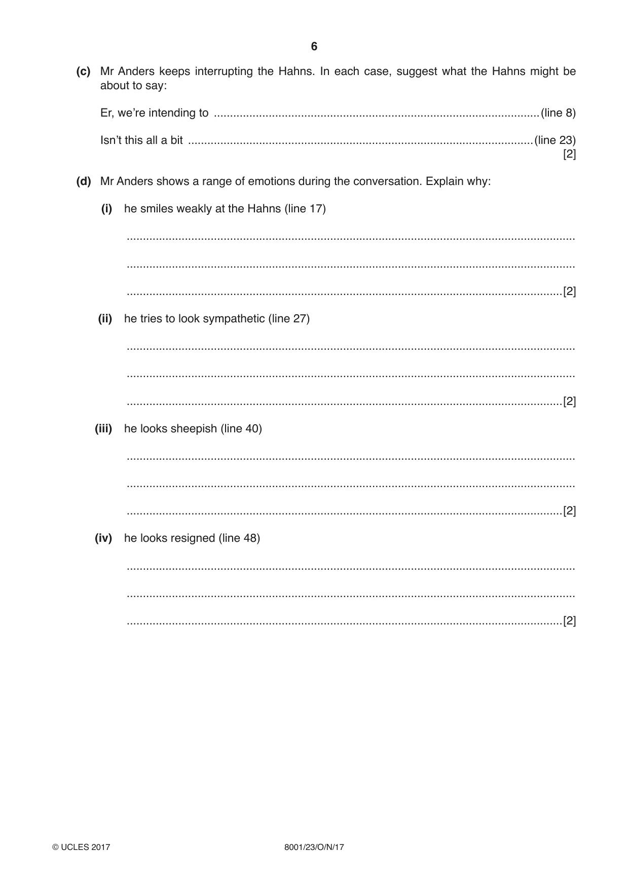 Cambridge A Level General Paper (AS Level only) 8001 2017 Oct/Nov Paper 2 · Variant 3 question paper, page 6 of 12