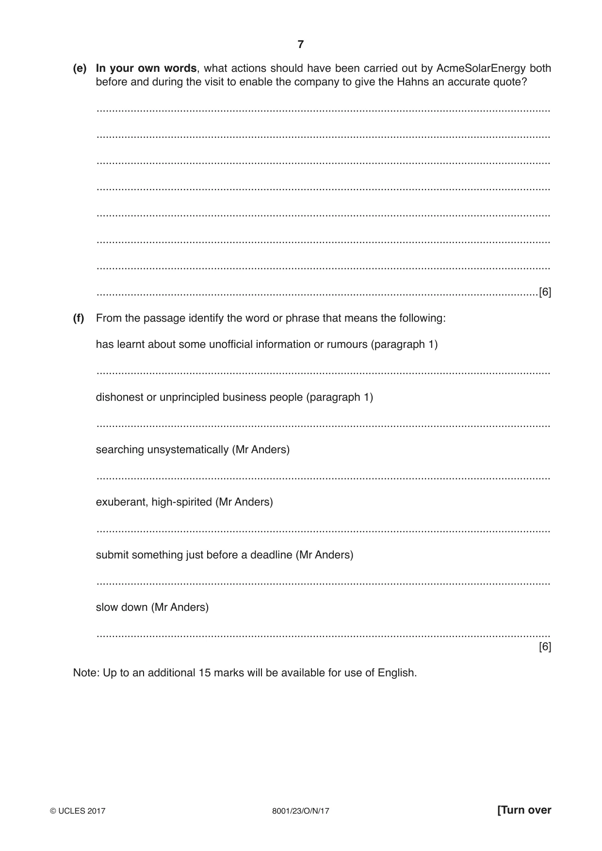 Cambridge A Level General Paper (AS Level only) 8001 2017 Oct/Nov Paper 2 · Variant 3 question paper, page 7 of 12