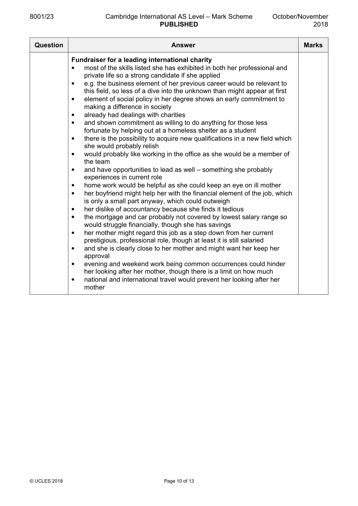 Mark scheme, page 10 of 13