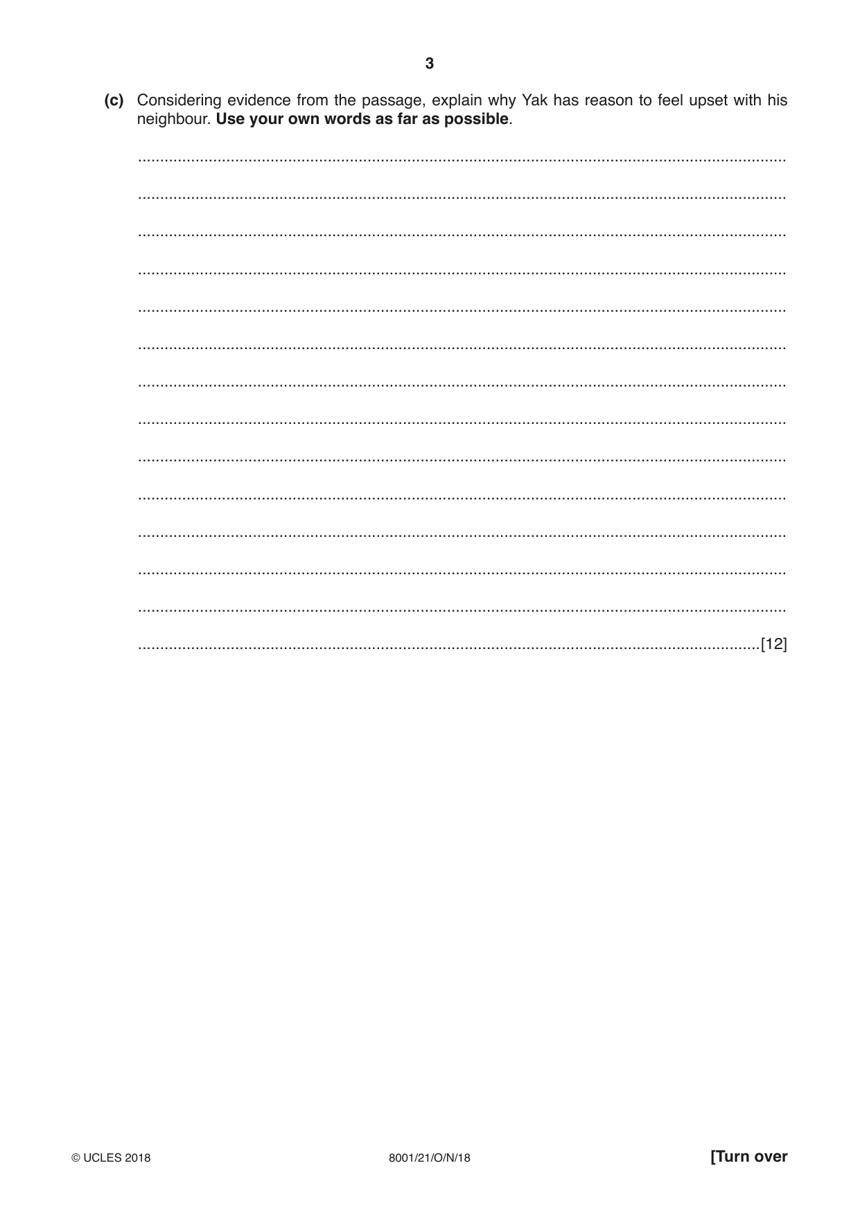 Cambridge A Level General Paper (AS Level only) 8001 2018 Oct/Nov Paper 2 · Variant 1 question paper, page 3 of 12