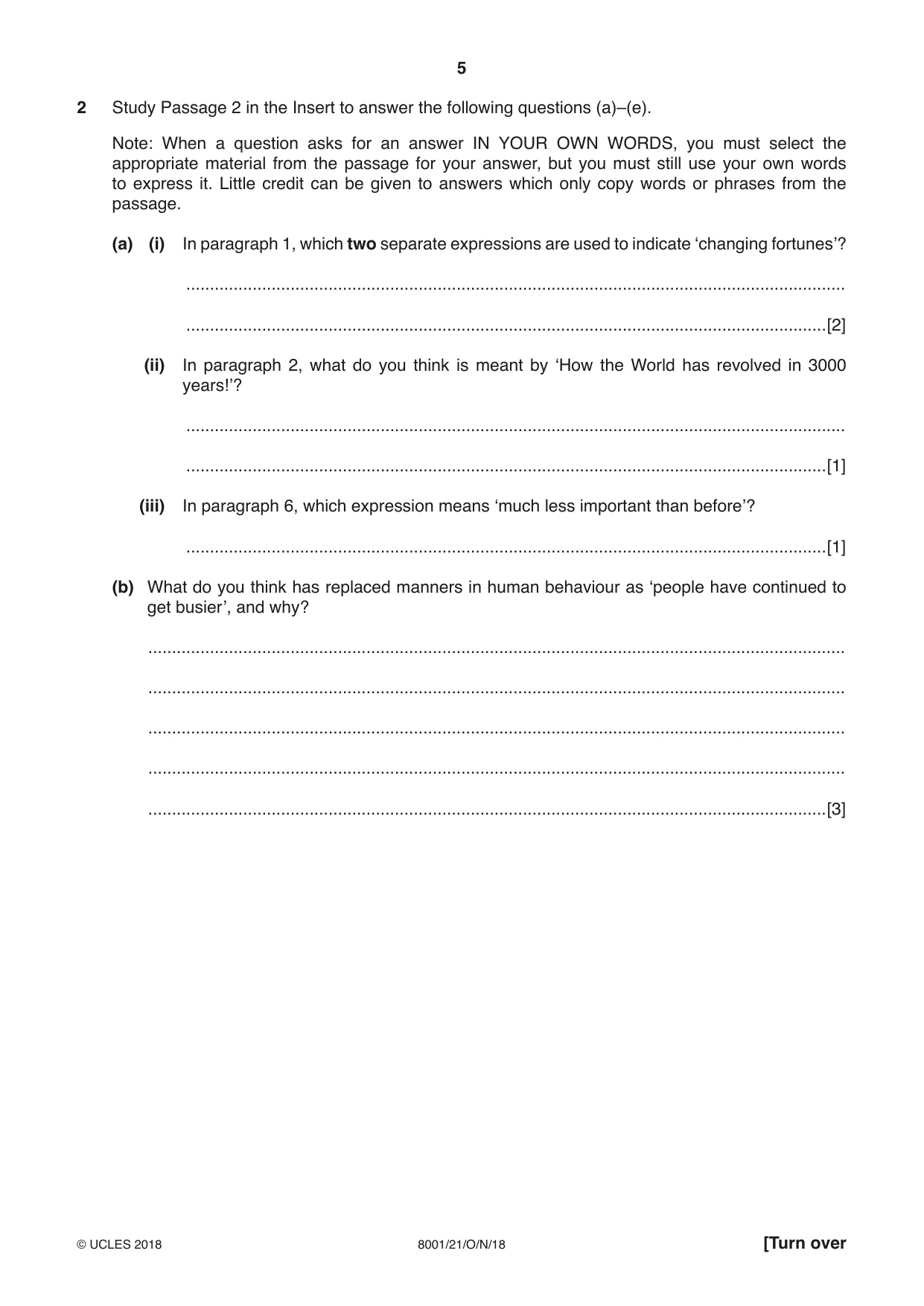 Cambridge A Level General Paper (AS Level only) 8001 2018 Oct/Nov Paper 2 · Variant 1 question paper, page 5 of 12