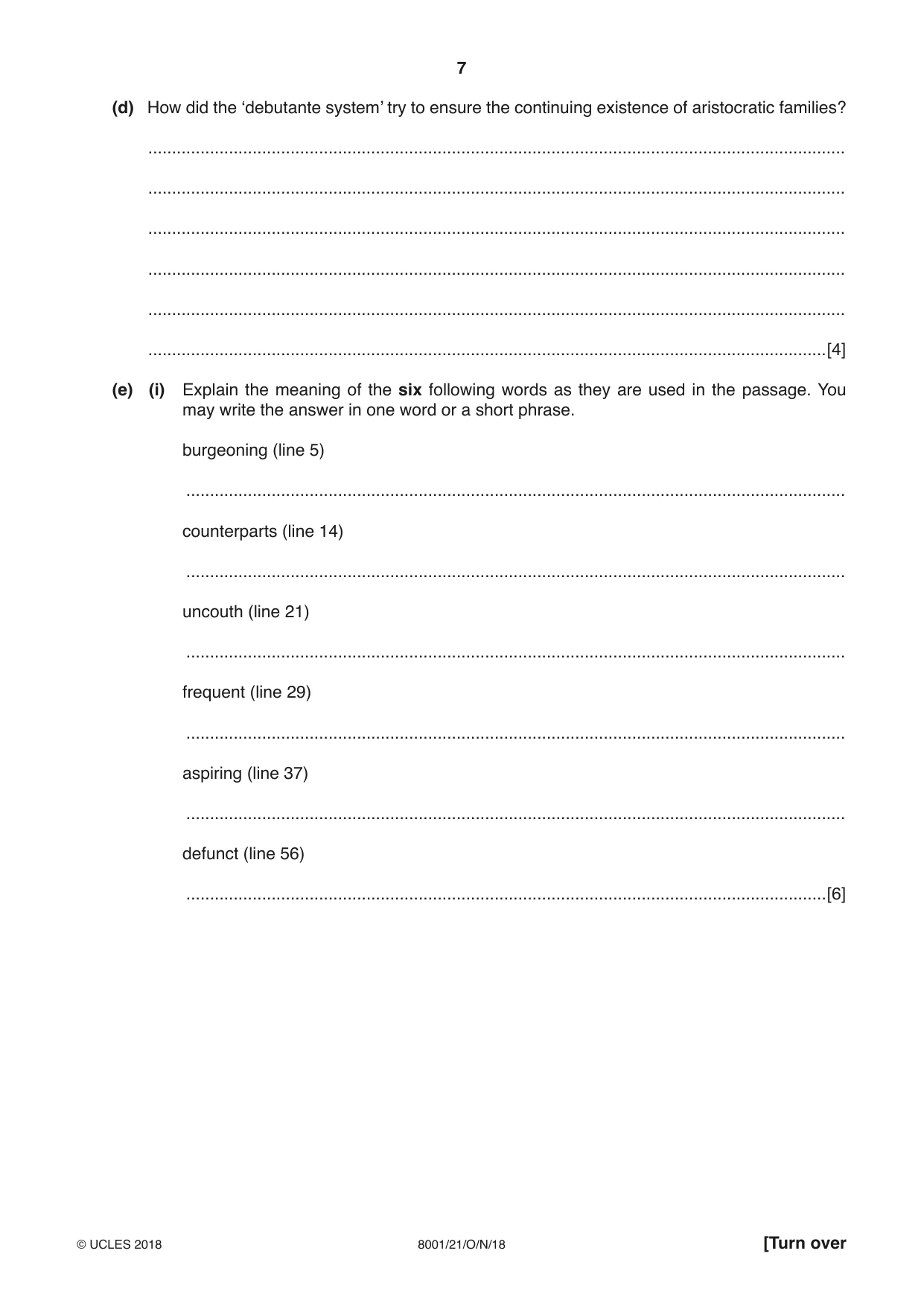 Cambridge A Level General Paper (AS Level only) 8001 2018 Oct/Nov Paper 2 · Variant 1 question paper, page 7 of 12