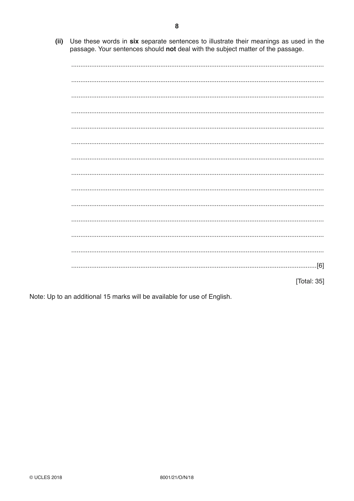 Cambridge A Level General Paper (AS Level only) 8001 2018 Oct/Nov Paper 2 · Variant 1 question paper, page 8 of 12