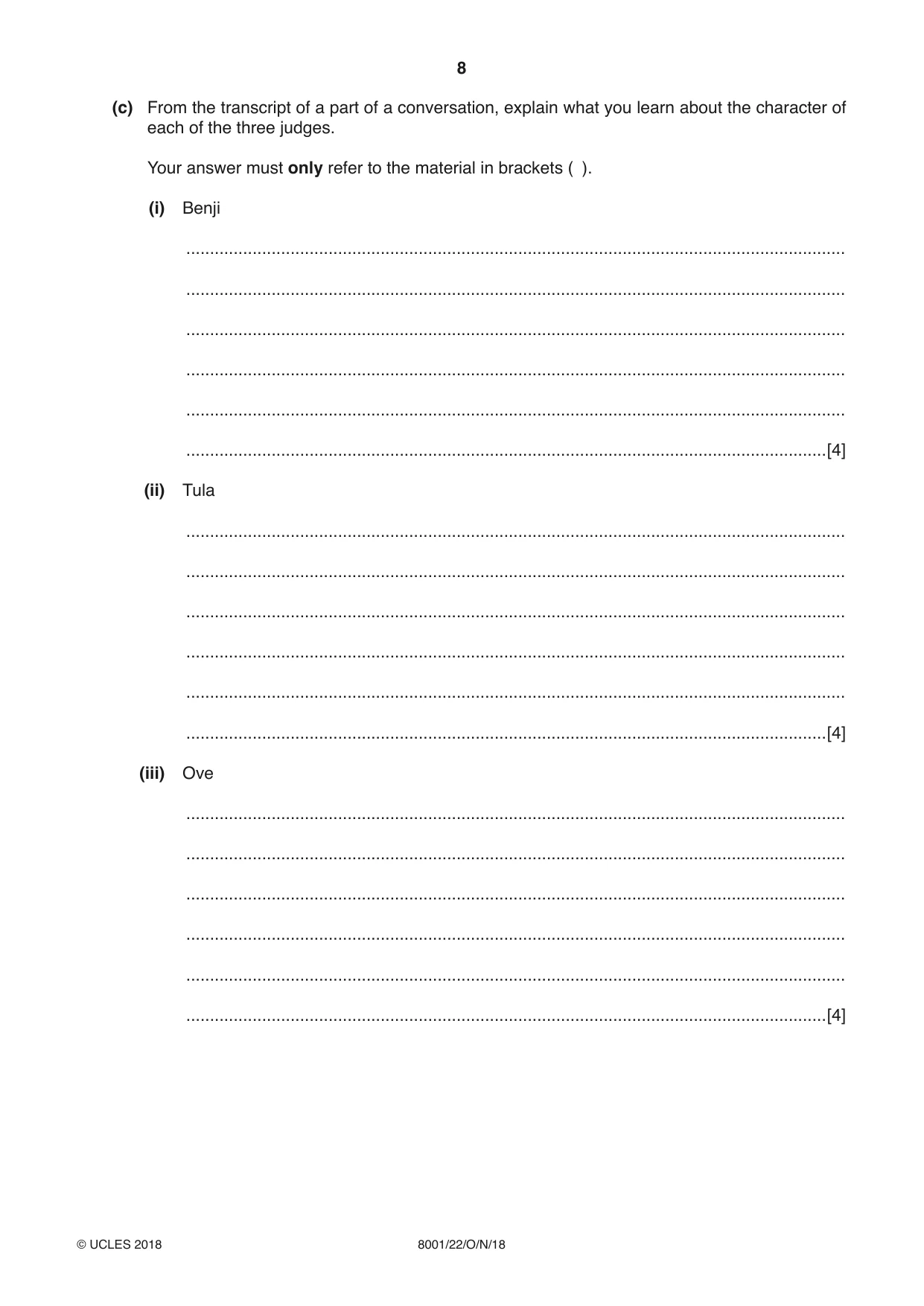 Cambridge A Level General Paper (AS Level only) 8001 2018 Oct/Nov Paper 2 · Variant 2 question paper, page 8 of 12