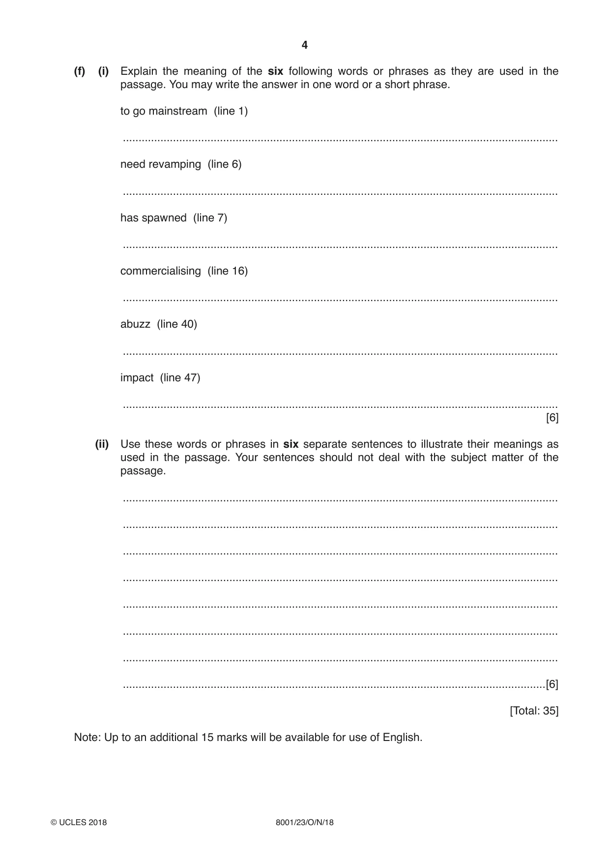 Cambridge A Level General Paper (AS Level only) 8001 2018 Oct/Nov Paper 2 · Variant 3 question paper, page 4 of 12