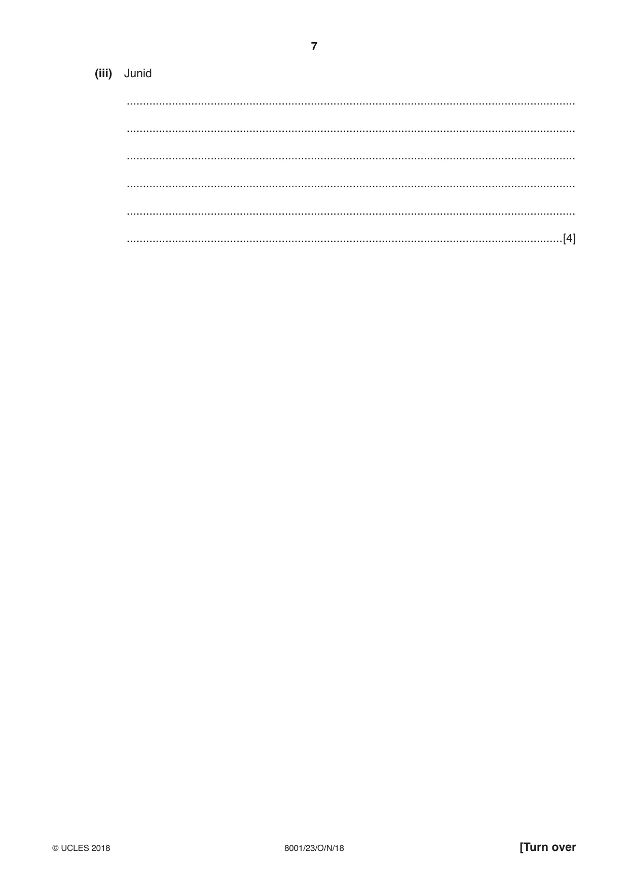 Cambridge A Level General Paper (AS Level only) 8001 2018 Oct/Nov Paper 2 · Variant 3 question paper, page 7 of 12