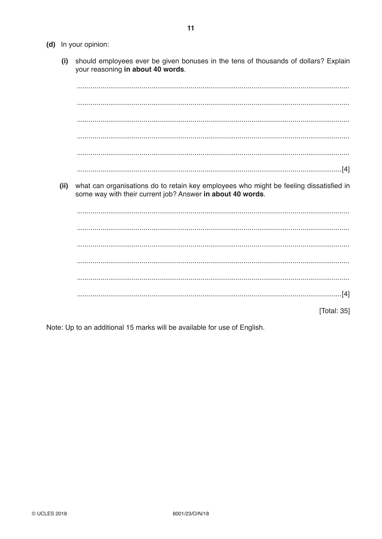 Cambridge A Level General Paper (AS Level only) 8001 2018 Oct/Nov Paper 2 · Variant 3 question paper, page 11 of 12