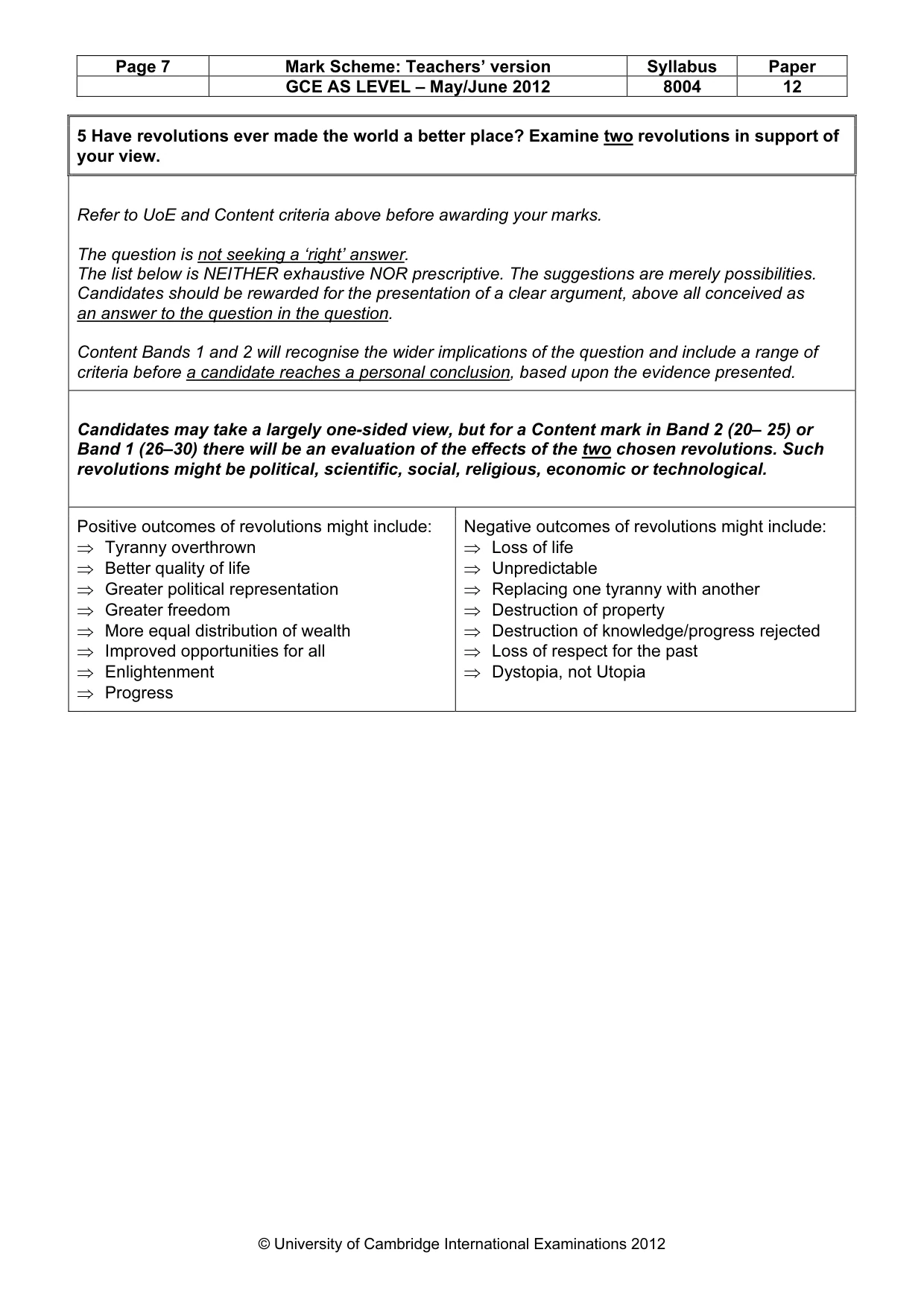 Mark scheme, page 7 of 14